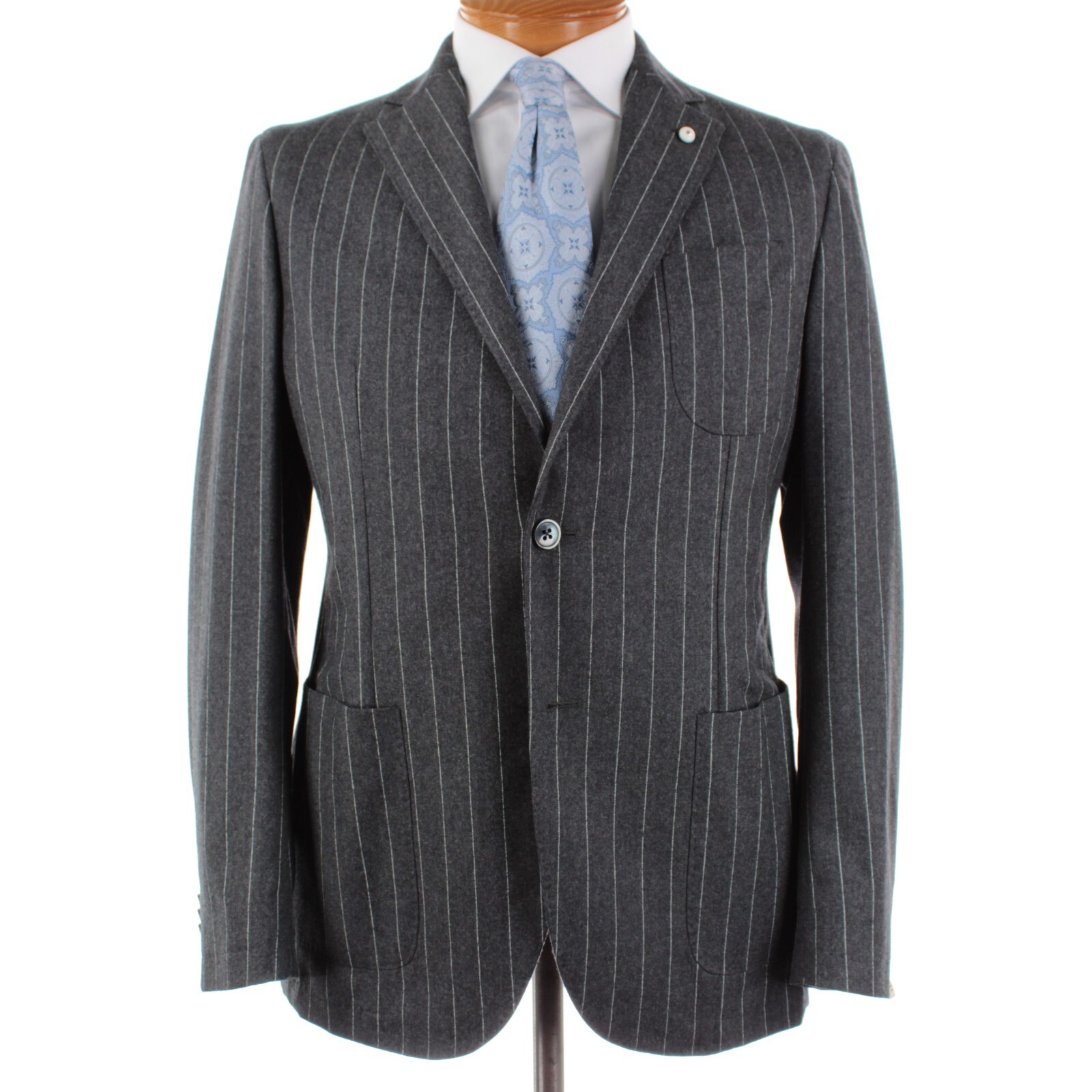 L.B.M. 1911 NWT Sport Coat Size 50R (40R US) In Gray Pinstripe 100% Wool
