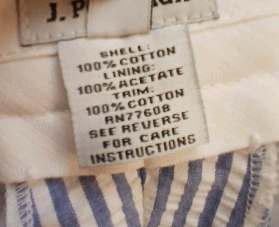 J. Peterman Seersucker Suit Jacket And Pants 100% Cotton