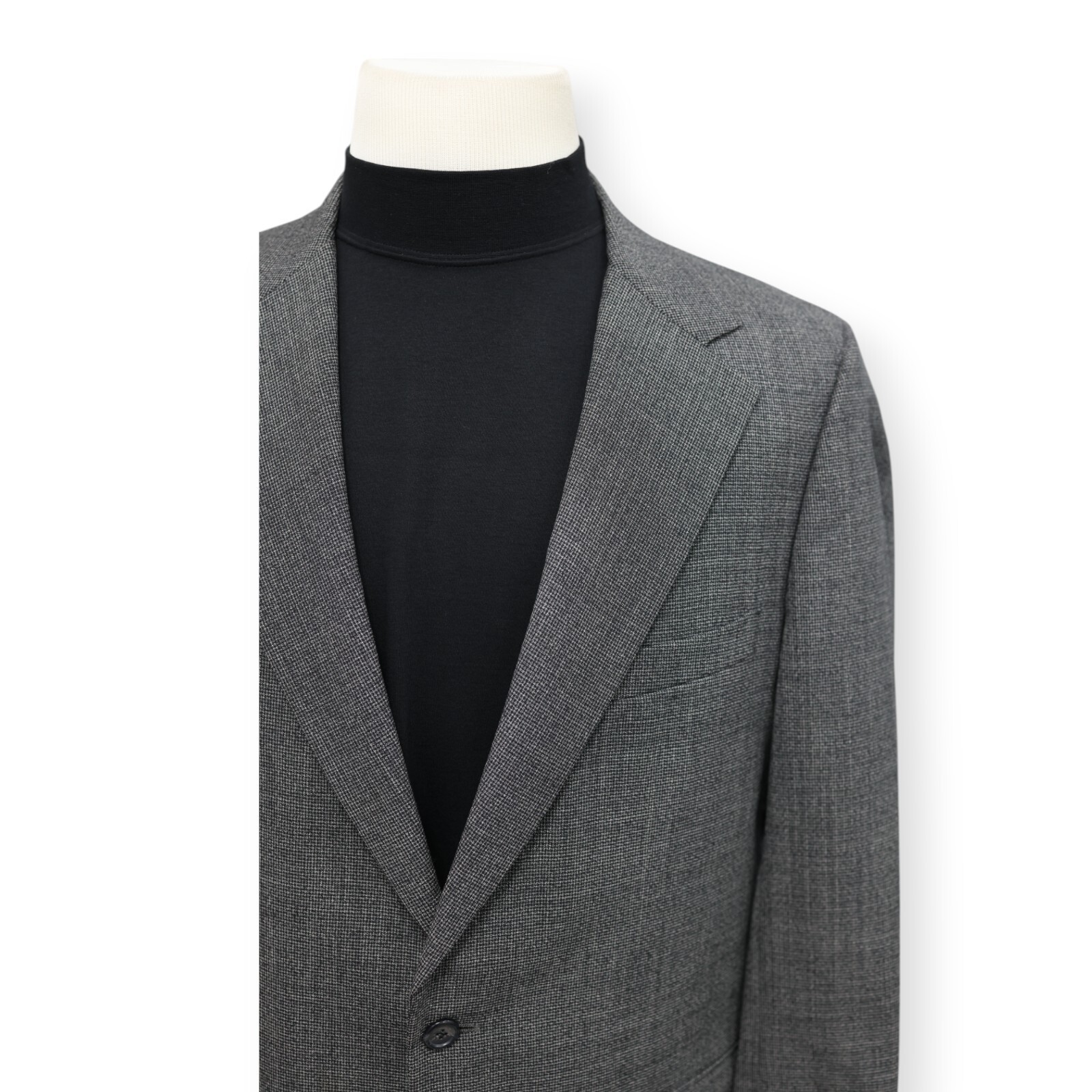 VINTAGE TOM JAMES mens gray pattern sport coat suit jacket blazer 40 R