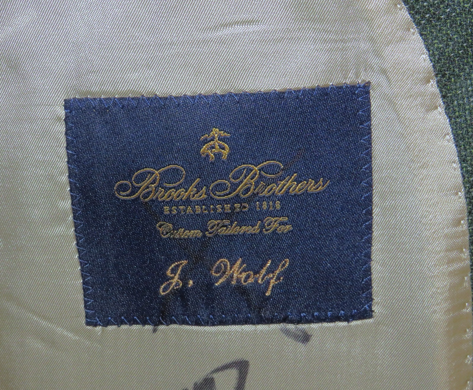 Brooks Brothers Custom Made Current Green Weave Sport Coat 3/2 42R NWOT