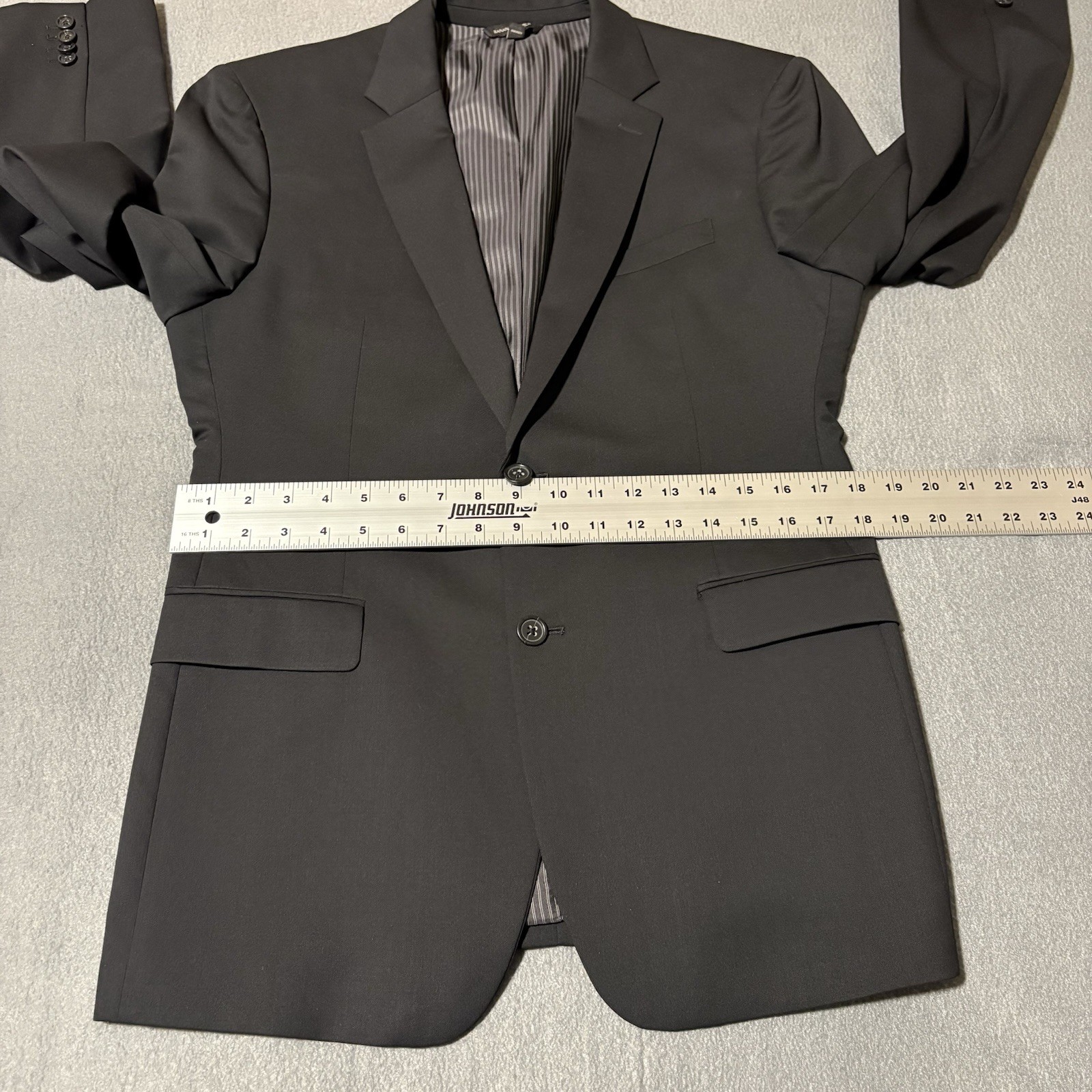 Banana Republic Blazer 40R Black Marzotto Super 120’S Standard Fit Suit Jacket