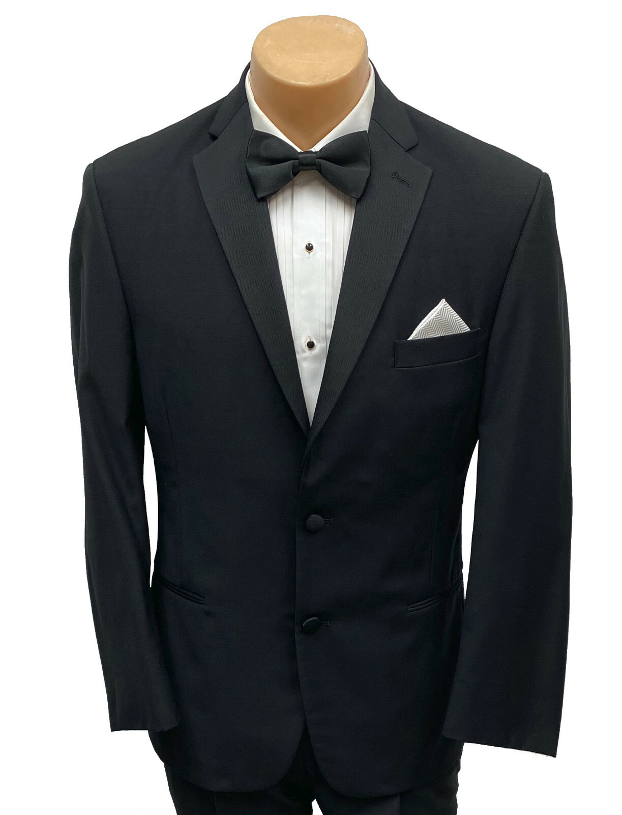Men’s Black Ralph Lauren Tuxedo Jacket with Grosgrain Satin Notch Lapels 39R
