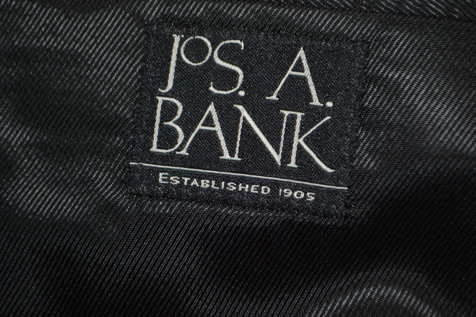 Jos A Bank Men Wool Double Breasted 6 Front Button Black Suit Jacket Sz 42R