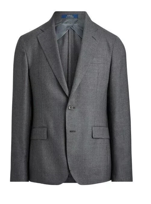 NWT $698 Polo Ralph Lauren Traveler Suit Jacket Grey Wool Size 40L