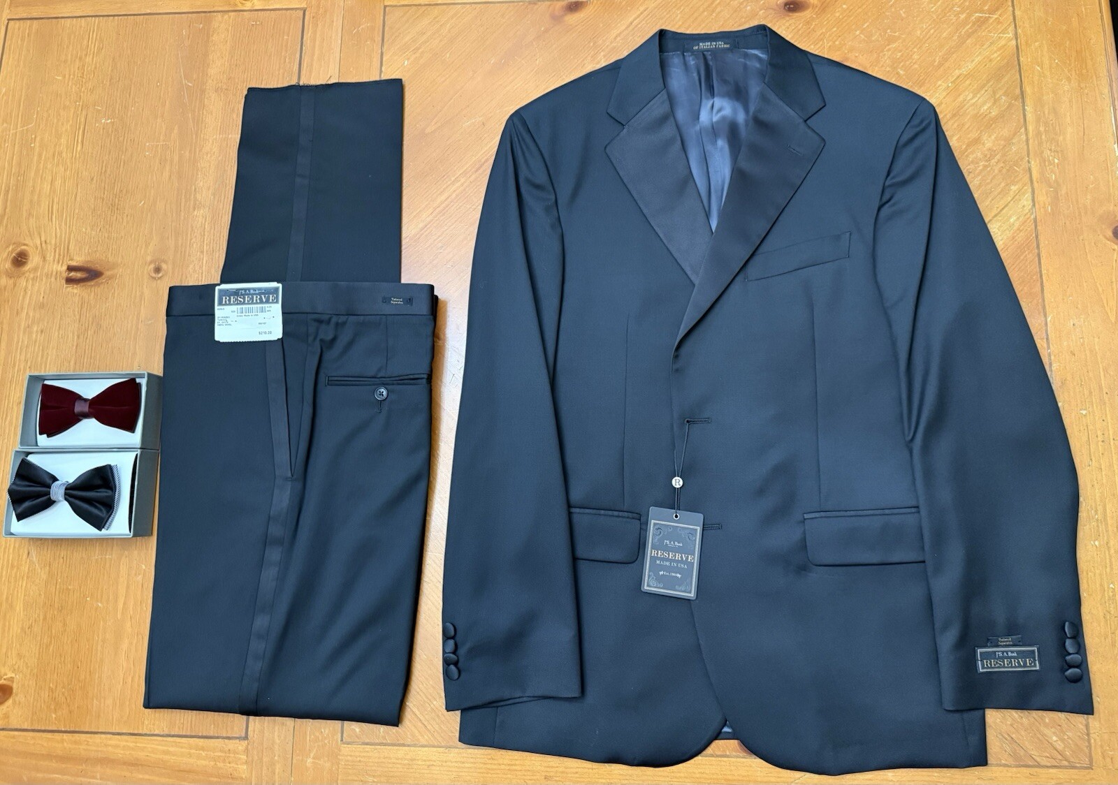 Made In USA 40R/34W – TUX – Jos. A. Banks Reserve – Luxury Fabric From Italy