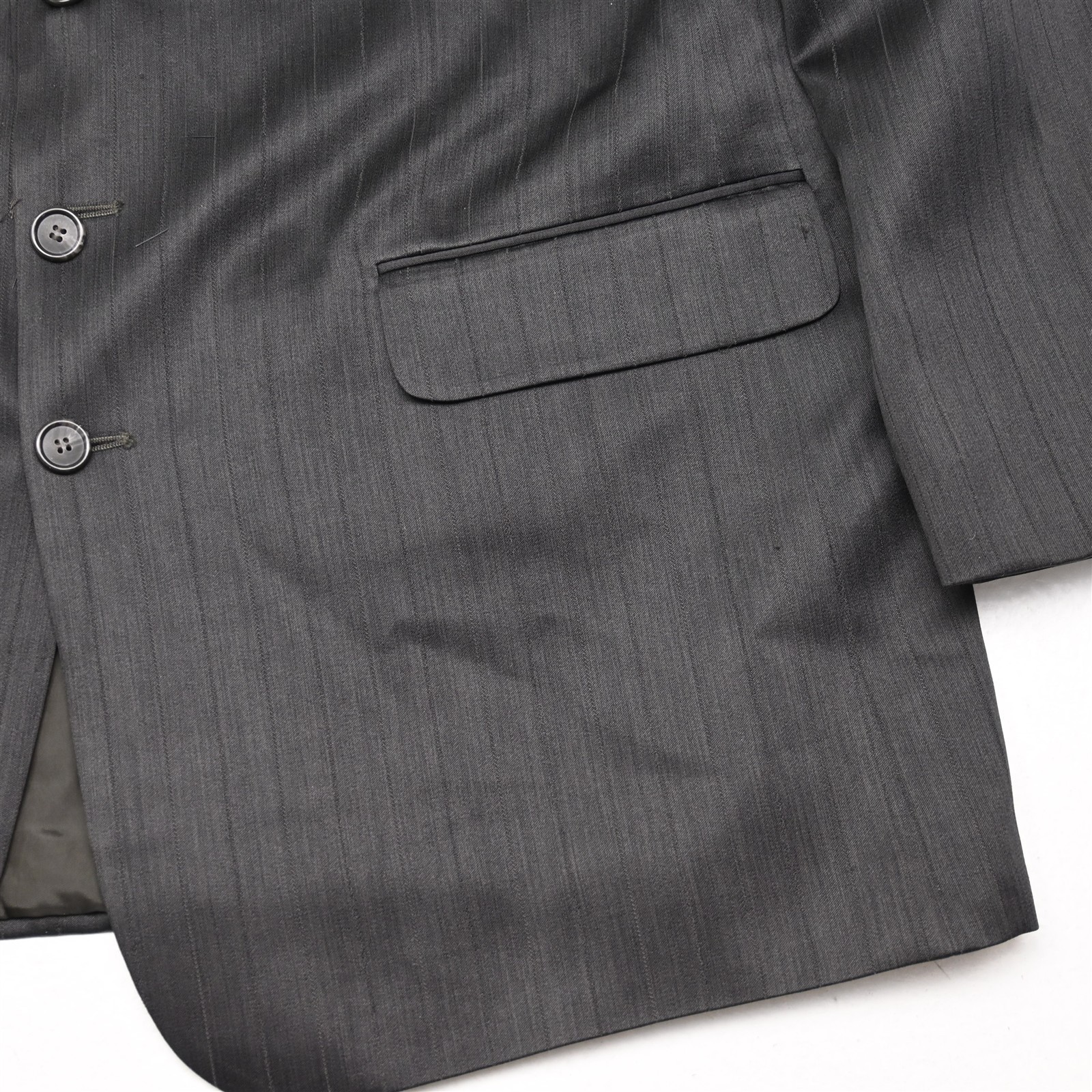 Zandello 44L 36×34 Brown Striped Mens Jacket Pants Suit