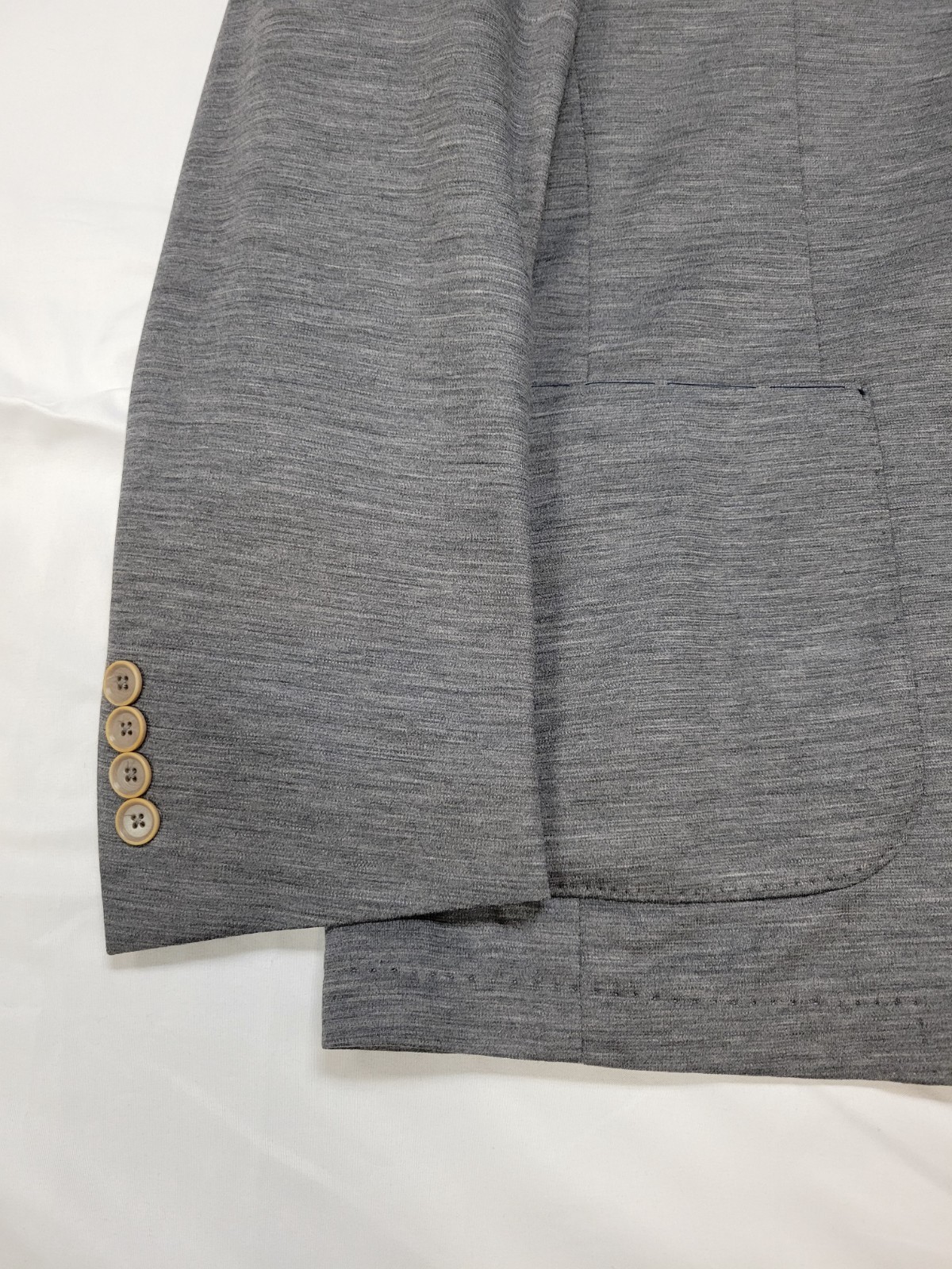 New $598 Hart Schaffner Marx BLAZER Wool JERSEY KNIT Men’s 42 R Gray New York