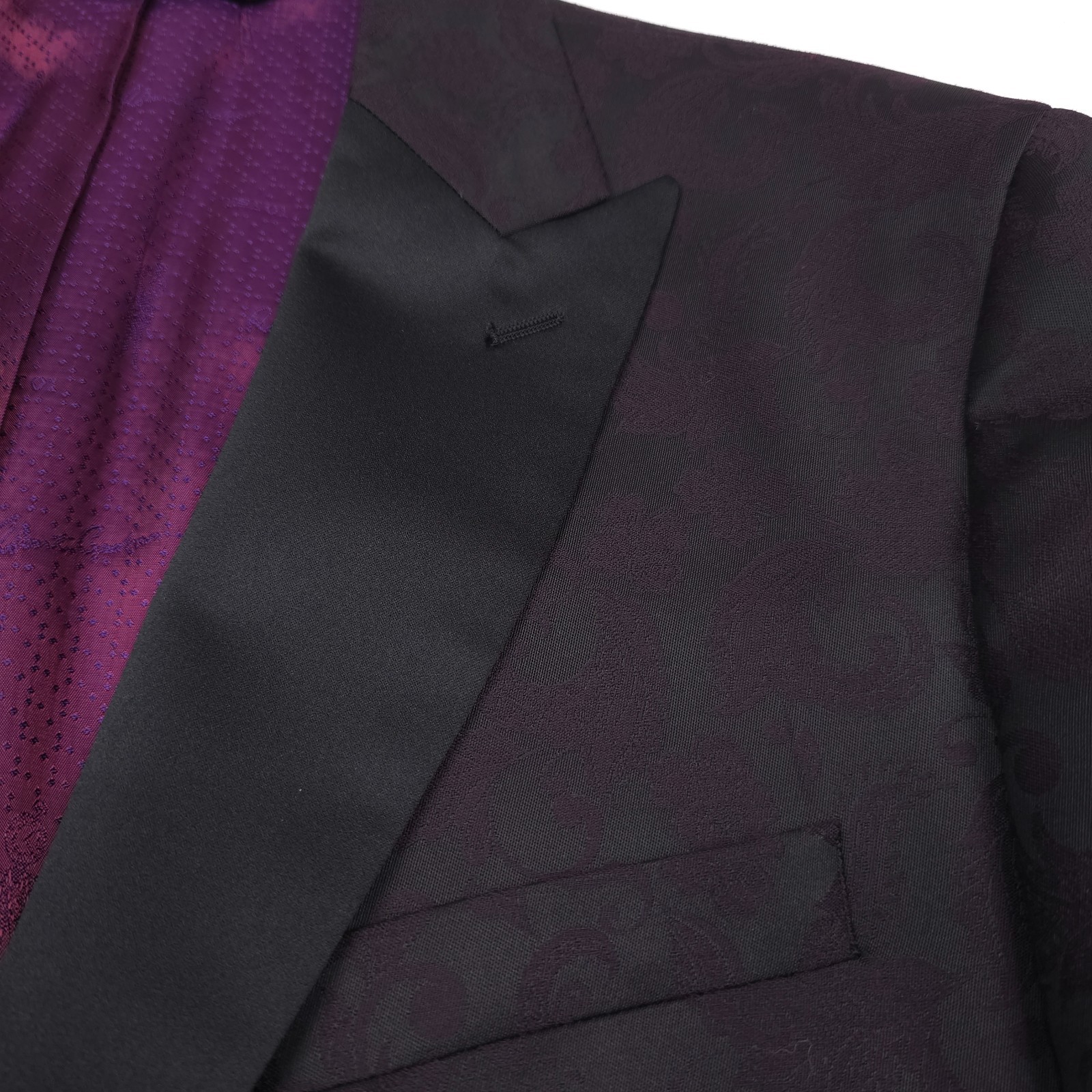 Robert Graham Reggie Dinner Jacket Mens 40R Modern Fit Paisley Jacquard Purple