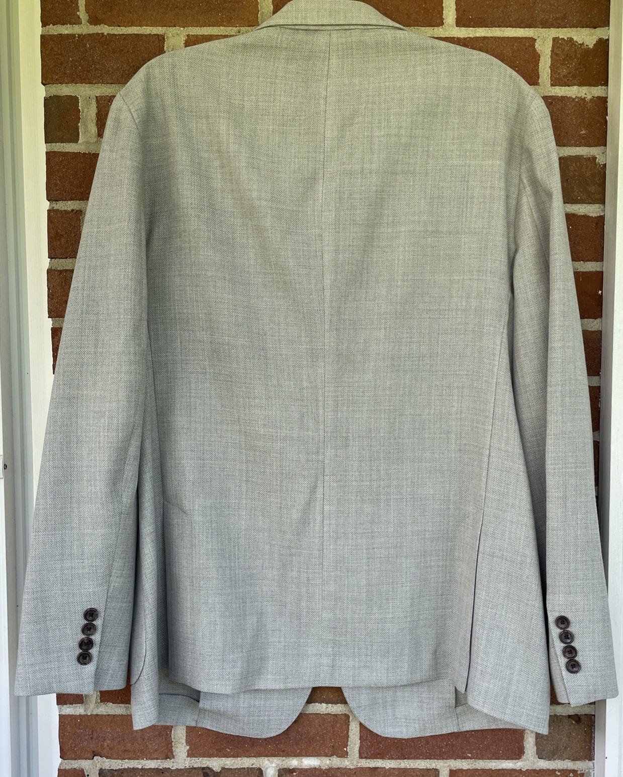 Bonobos Jetsetter Unconstructed Italian Wool Blazer Men 44R Light Gray Standard