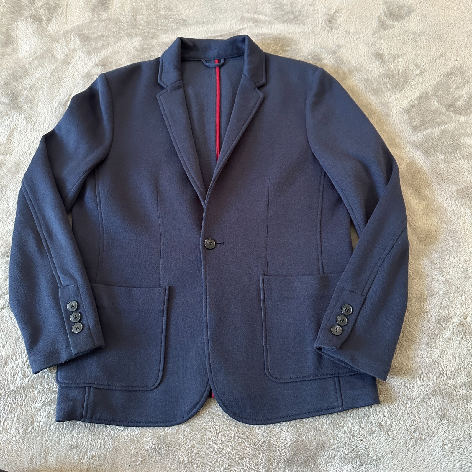 Marine Layer Men’s Declan Blazer Size 40 Navy Blue Unstructured Cotton Modal