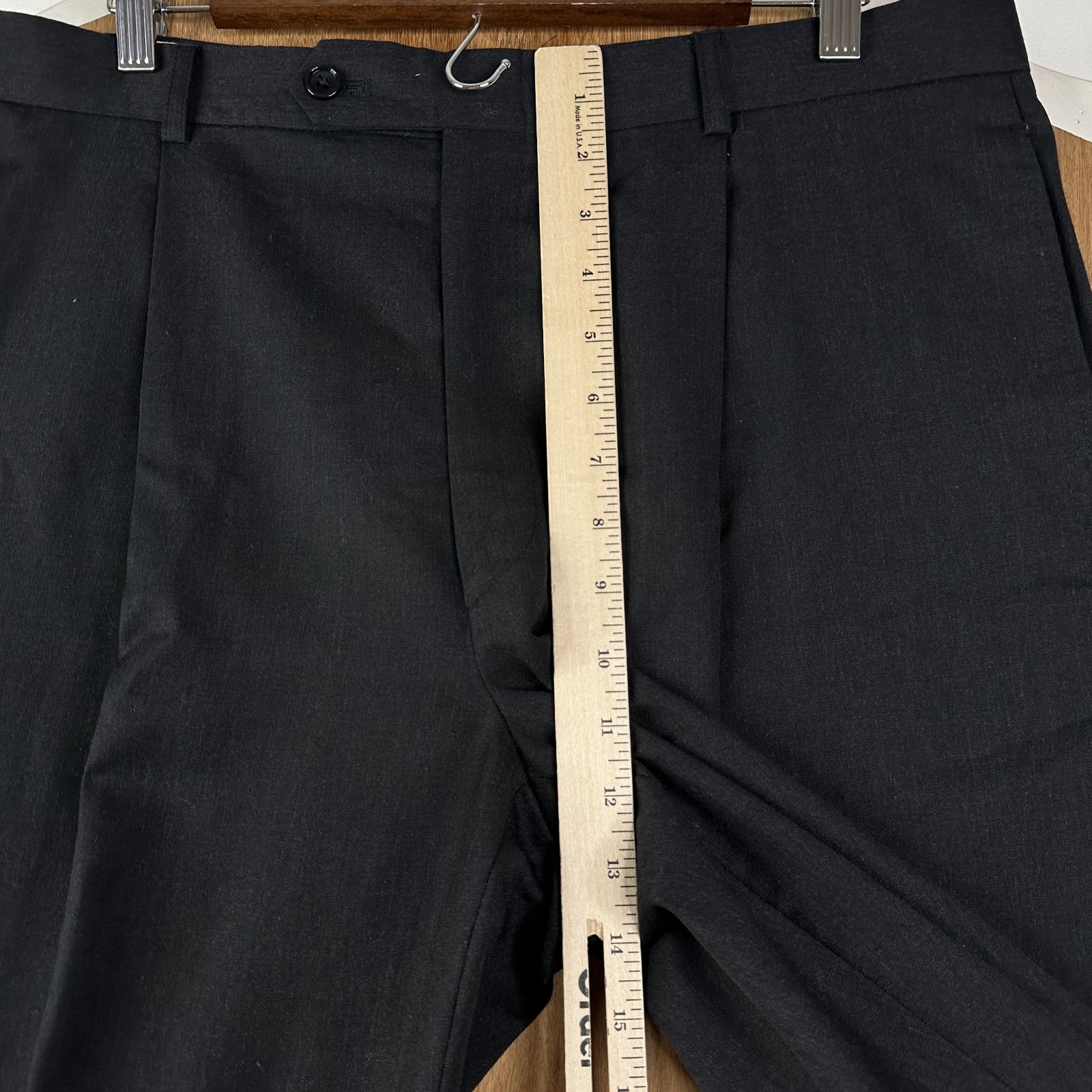 Jones New York Suit Mens 43R Gray 2 Button 100% Wool Pants 36×31 Pleated Front