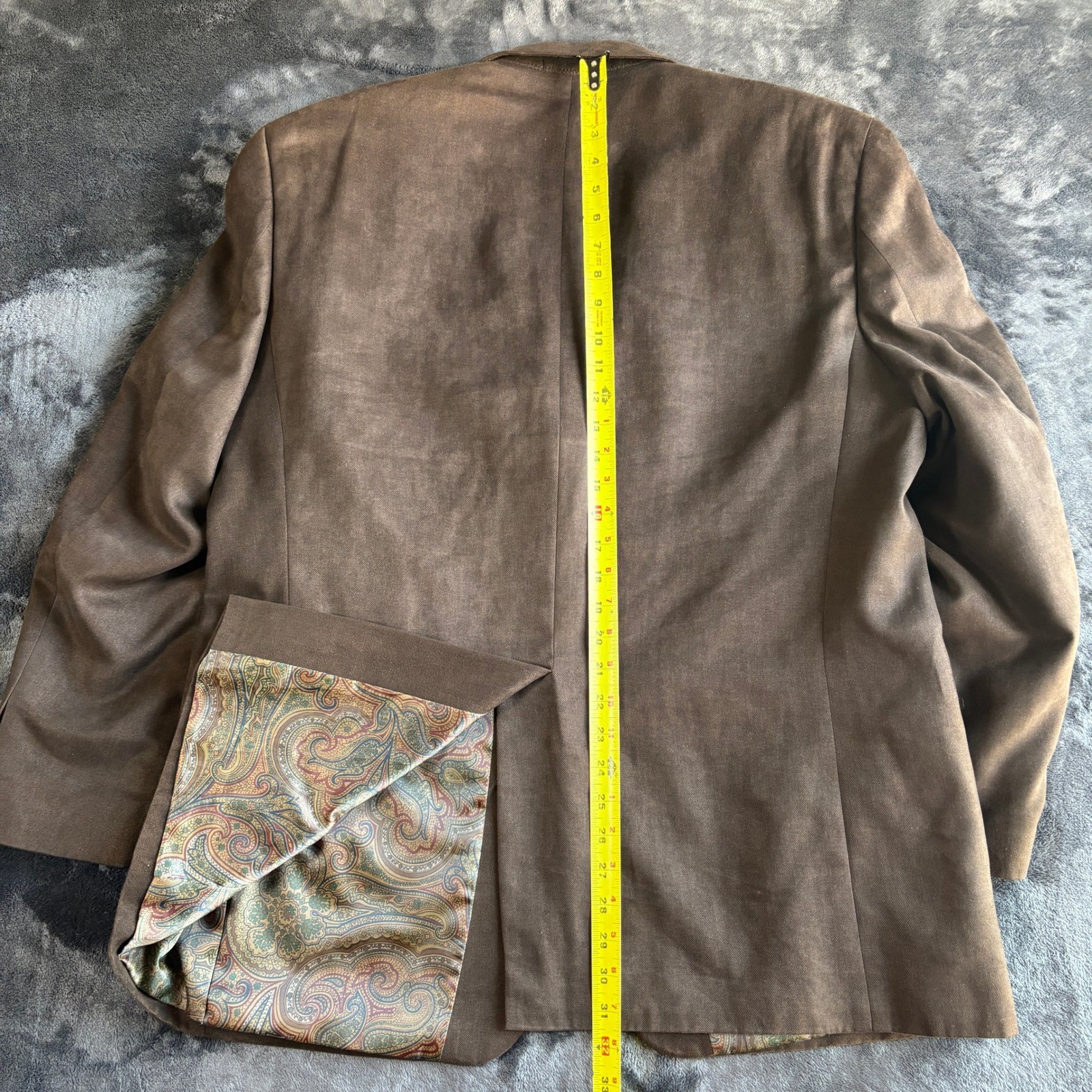 Lauren Ralph Lauren Mens Brown Faux Suede Two Button Blazer Sport Coat 44R