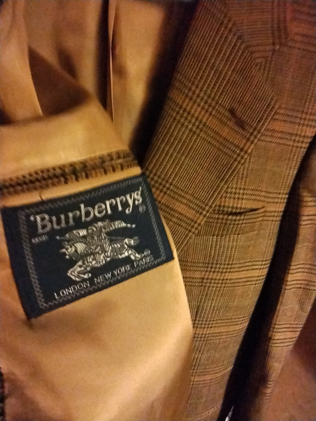 Burberry GENTLEMEN’S Wool Glen Plaid Blazer Men’s Size 42