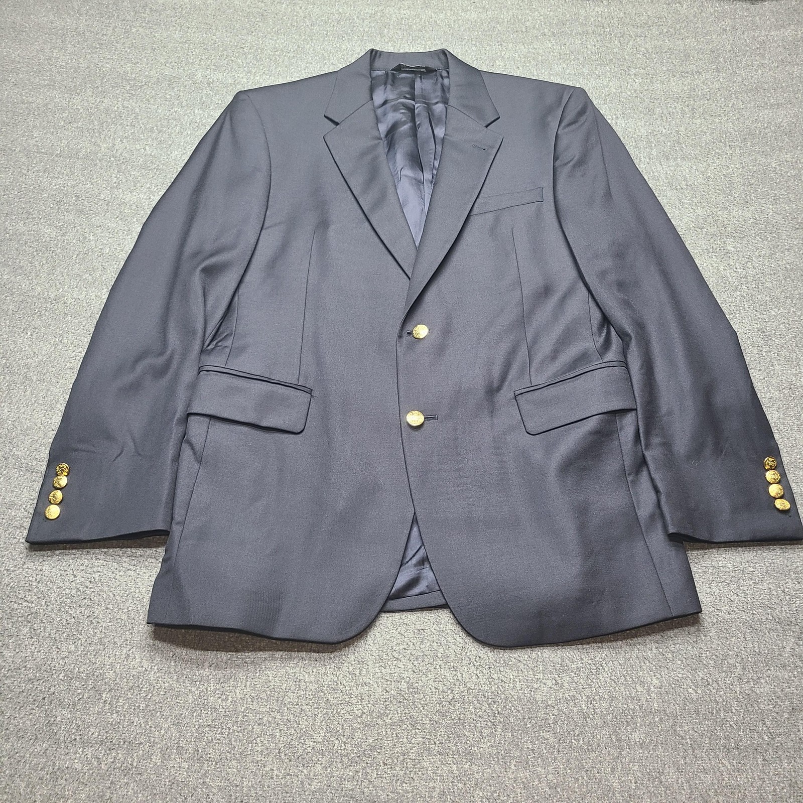 Jos A Bank Blazer Mens 41R Signature Collection Wool Gold Buttons Classic Suit