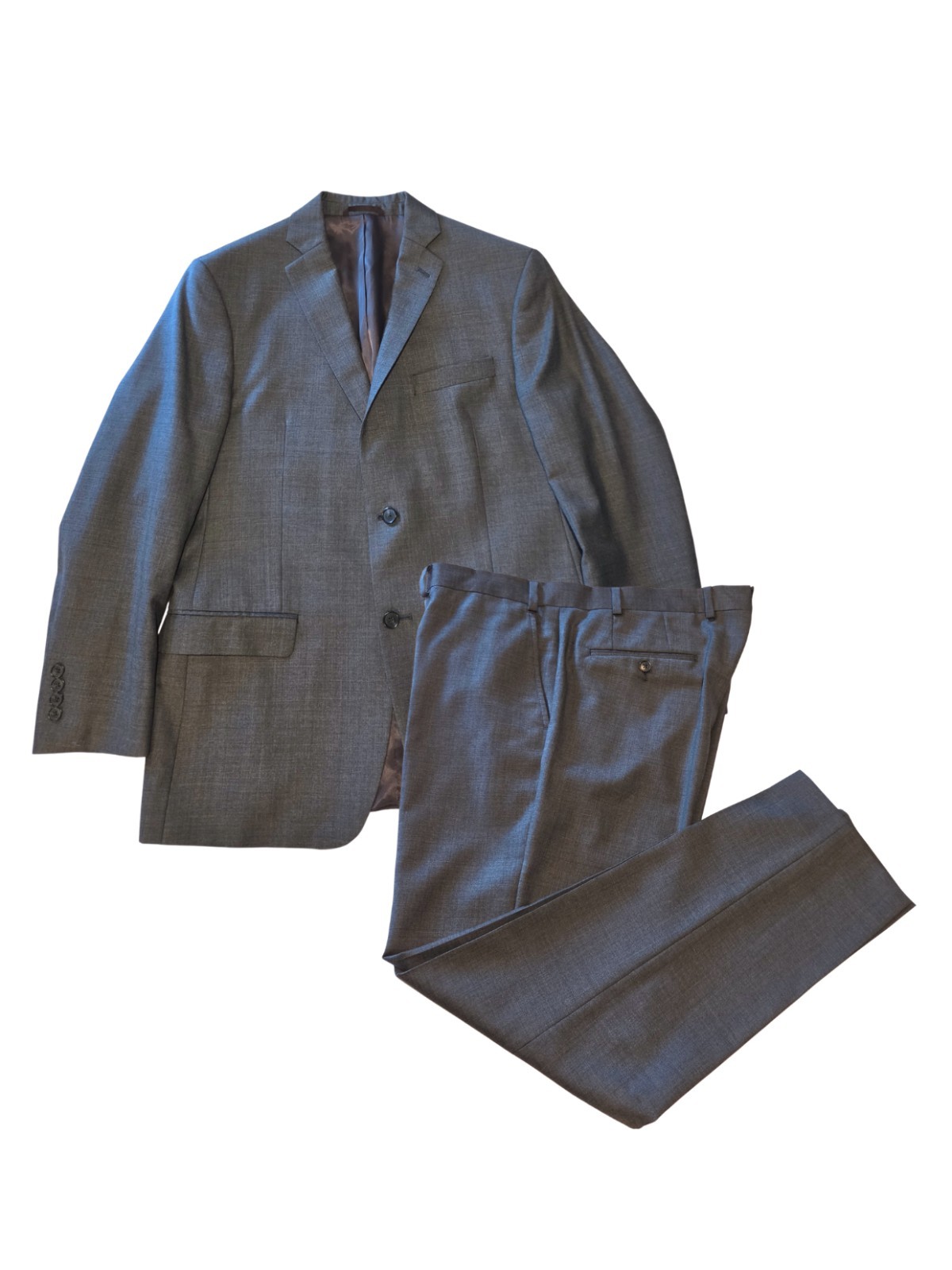 Michael Kors Wool Suit Mens 42R 37×29 Gray Blazer Pants Office Preppy Wedding