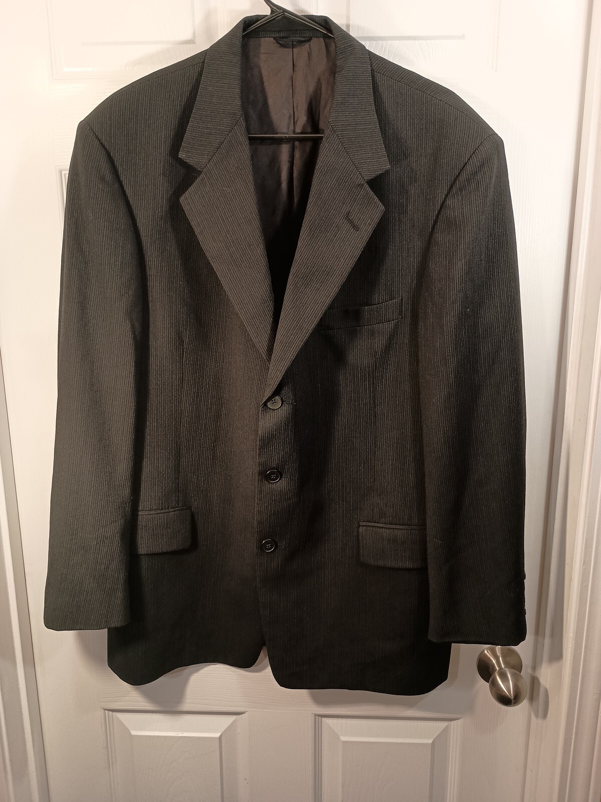 Perry Ellis Suit Jacket Blazer Size Unknown 42 Black See Measurement Photos