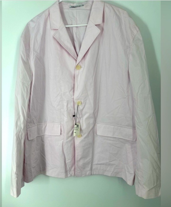 ZARA Men’s Light Pink Poplin Jacket Blazer Sz 40