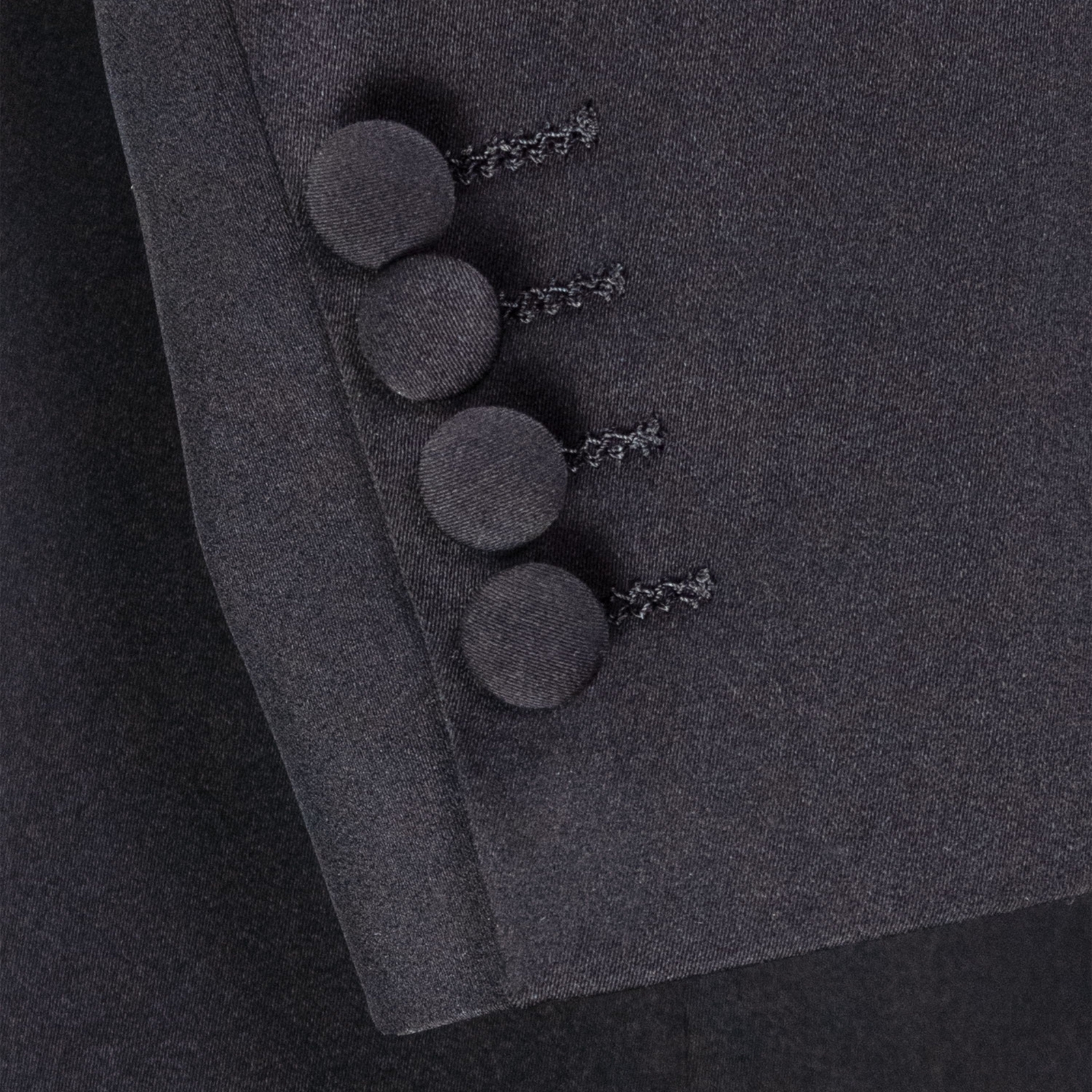 VINCI Men’s Black Banded Collar 5 Button Classic Fit Tuxedo Suit NEW