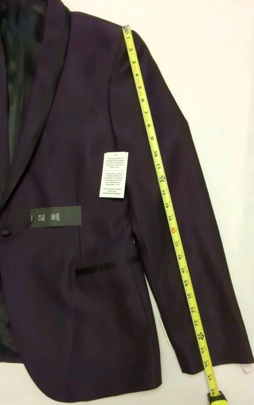 NEW J. Ferrar JF Men’s Slim Fit Sport Coat Jacket 44 REG Plum Purple Stretch