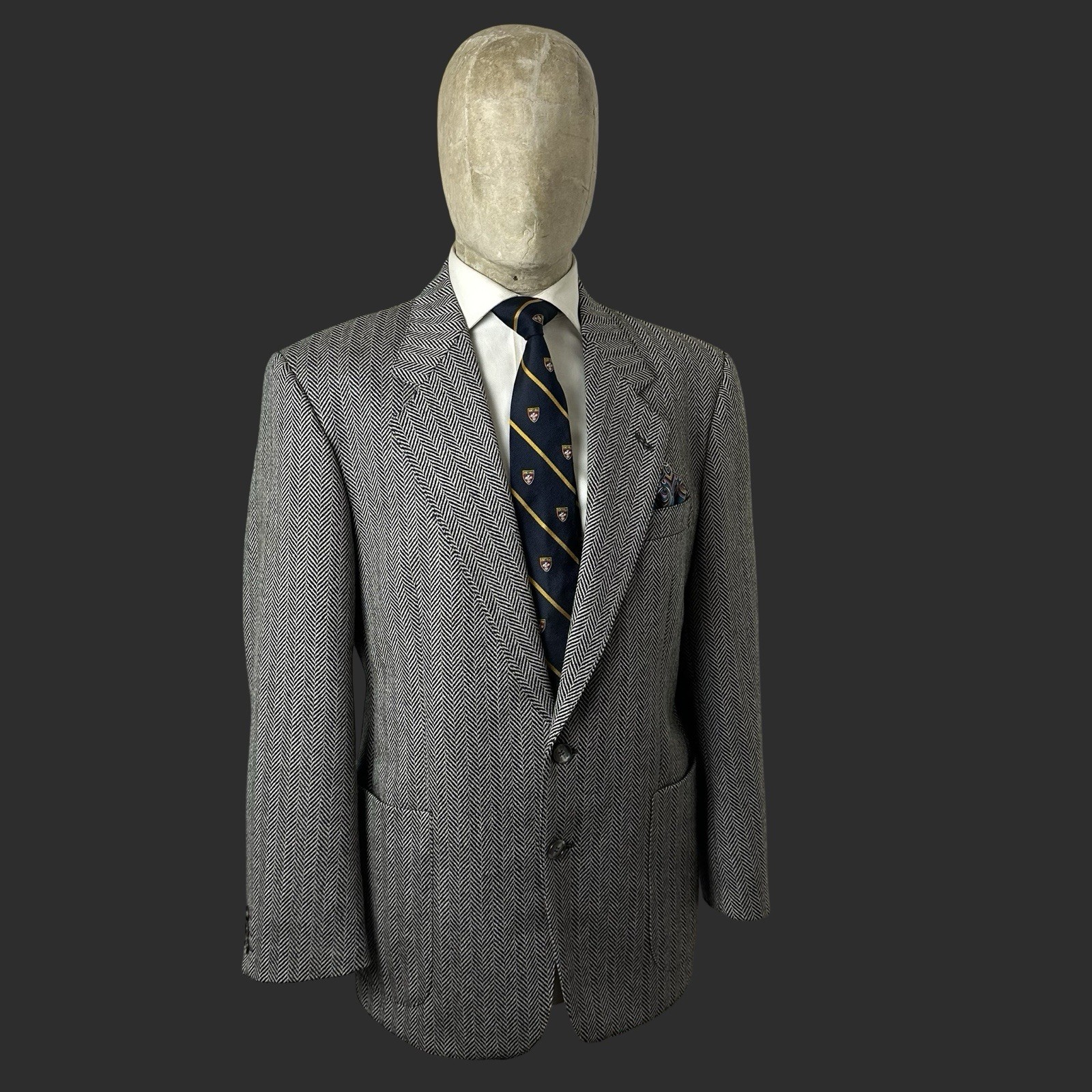 Westbury Tweed Jacket Blazer 38R Mens Herringbone Wool Patch Pocket Sport Coat