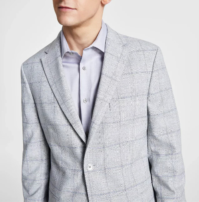 Tommy Hilfiger Men’s Modern-Fit Glen Plaid Sport Coat MSRP $295