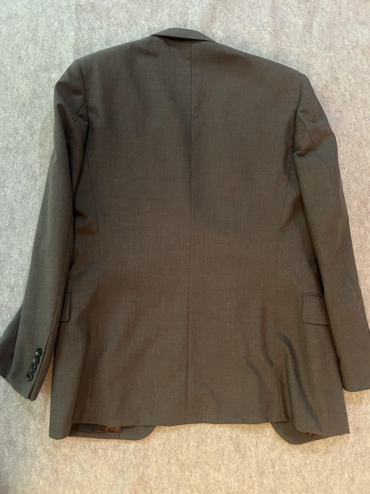 Giorgio Sant’Angelo Suit Mens 40L Jacket 34W Pants Brown Wool Blend 2 button