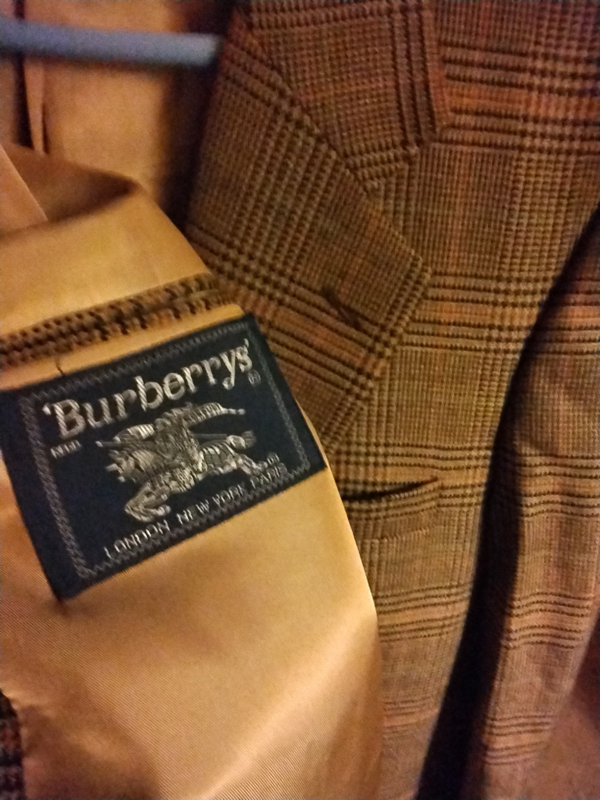 Burberry GENTLEMEN’S Wool Glen Plaid Blazer Men’s Size 42