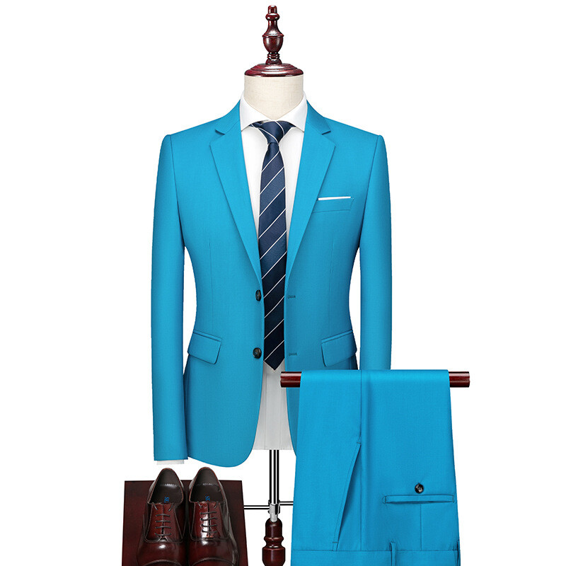 Business Mens Suits Regular Fit Notch Lapel Tuxedos Formal Prom Single Breasted