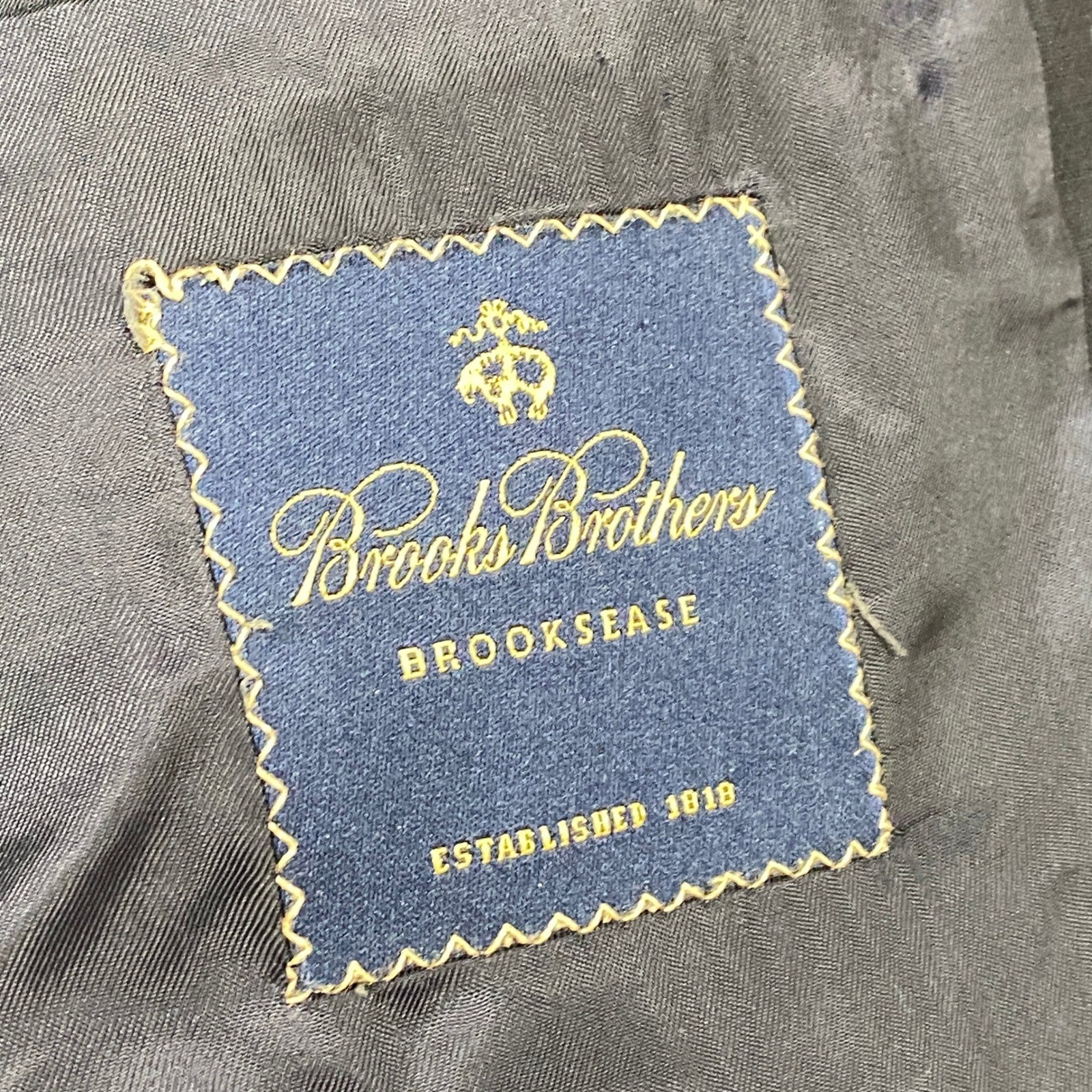 Brooks Brothers Blazer Men 40L Heritage Loro Piana Wool Classic Navy Gold Button