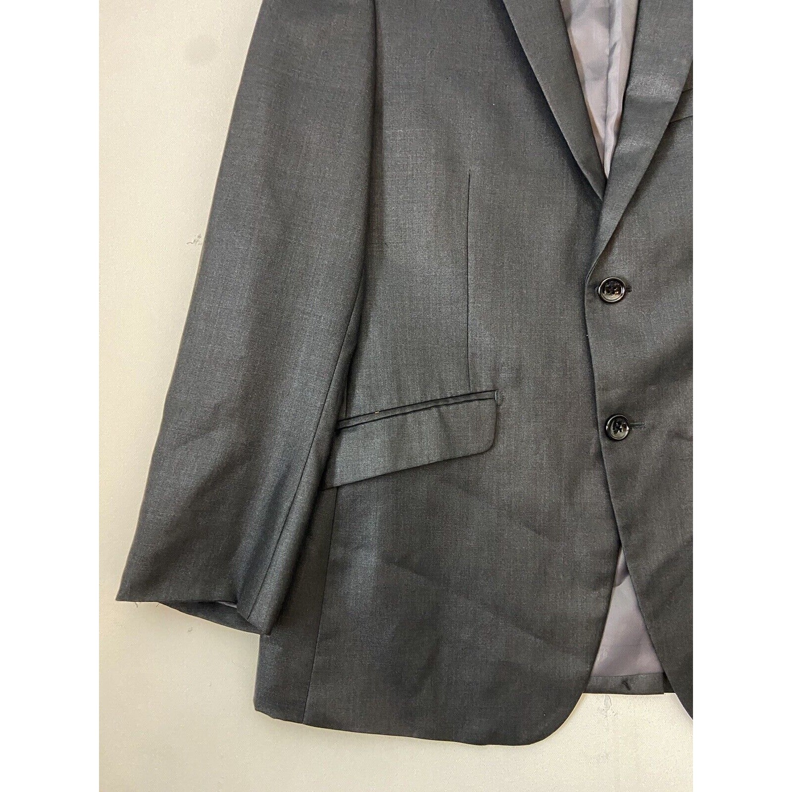 Fabio Fabrini Mens 1-piece Charcoal Gray Slim Short Suit Jacket Blazer Size 38