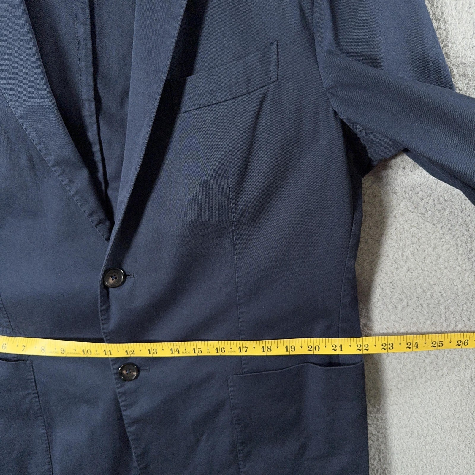 Ermenegildo Zegna Blazer Mens 56 IT 46 US Navy Cotton Stretch Unstructured Chore