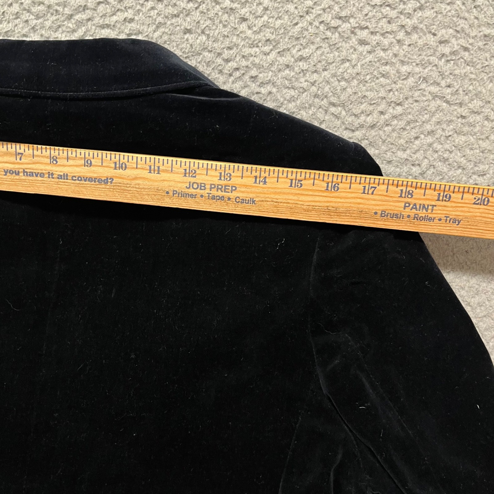 Vtg Woodward & Lothrop Velvet Blazer Mens 40 Black Retro Classic Black Tie