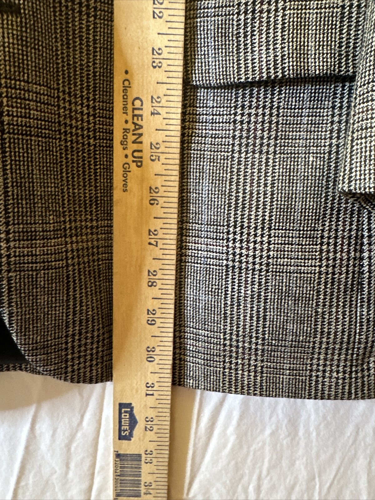 Burberry’s Black White Plaid Lightweight Wool Sport Coat PreO Good See Photos