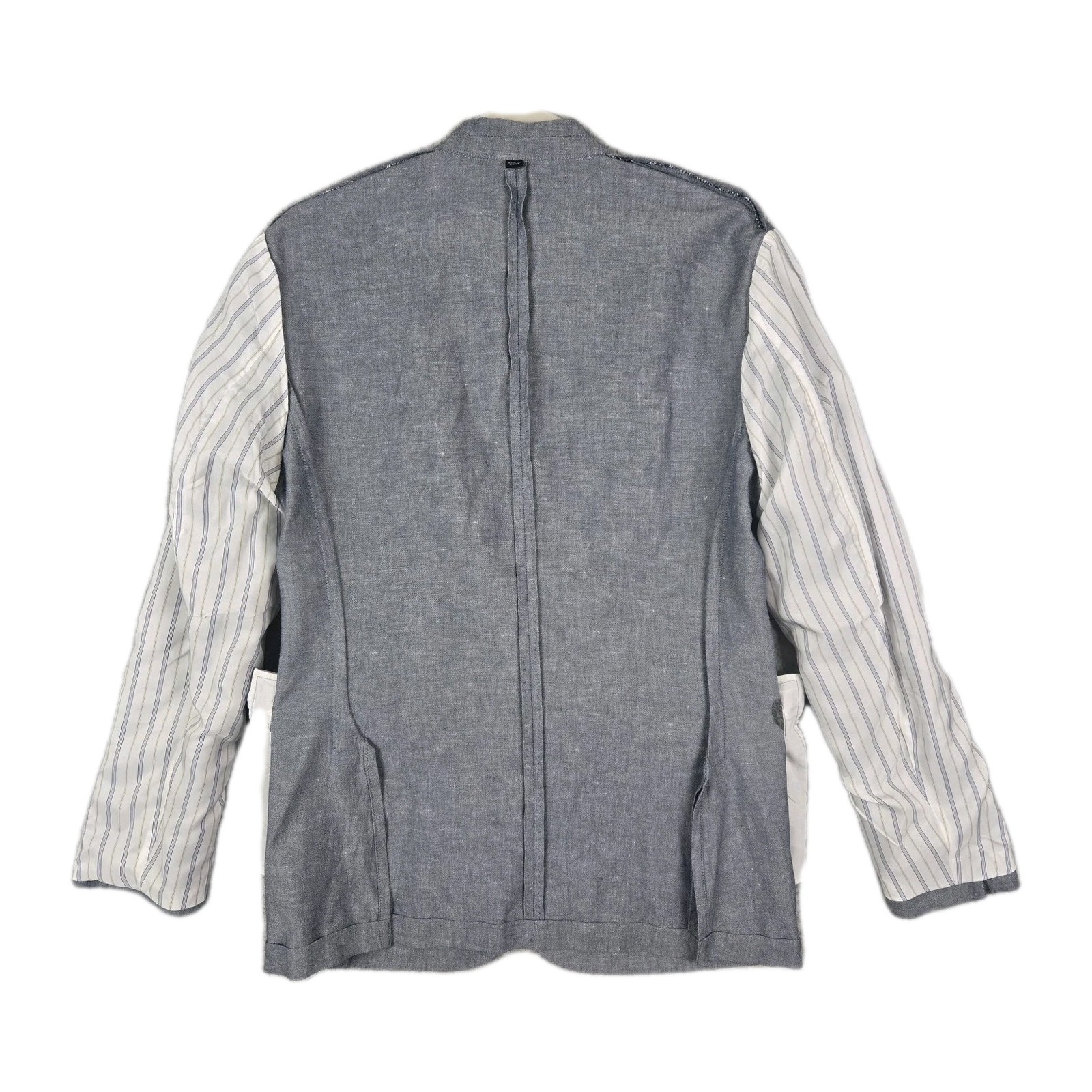 J. CREW Ludlow Unstructured Blazer Marled Slate Blue Cotton & Linen Blend 36S