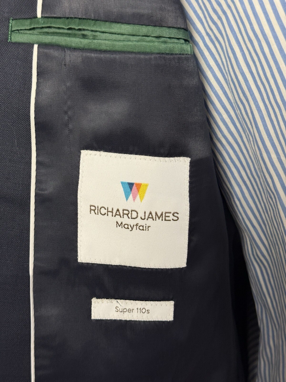 Richard James Mayfair Navy Suit Jacket Blazer 44L (See photos)