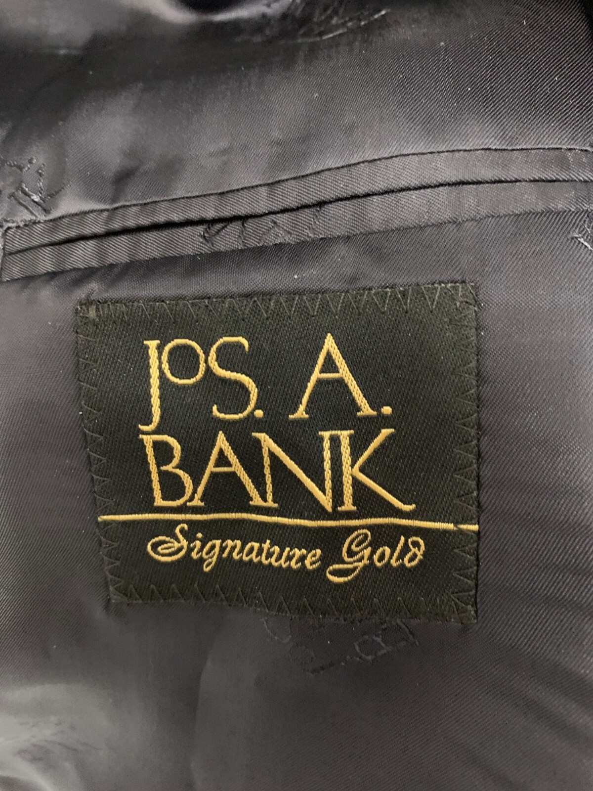 46L Mens Jos. A. Bank Signature Gold Wool Blazer Suit Seperate Jacket Navy