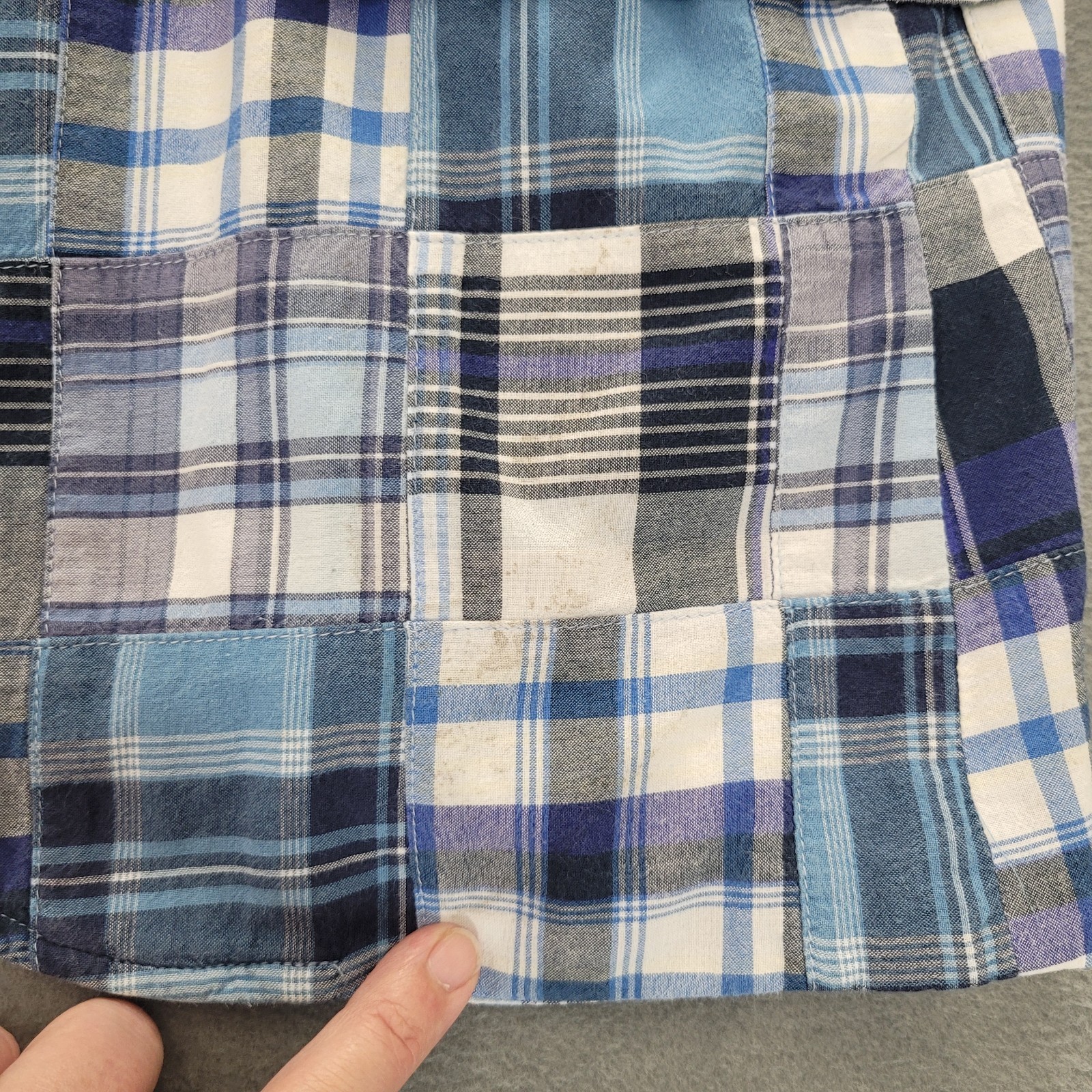 Vintage Polo Ralph Lauren Madras Patchwork Summer Sport Blazer Blue – Flaw Men M