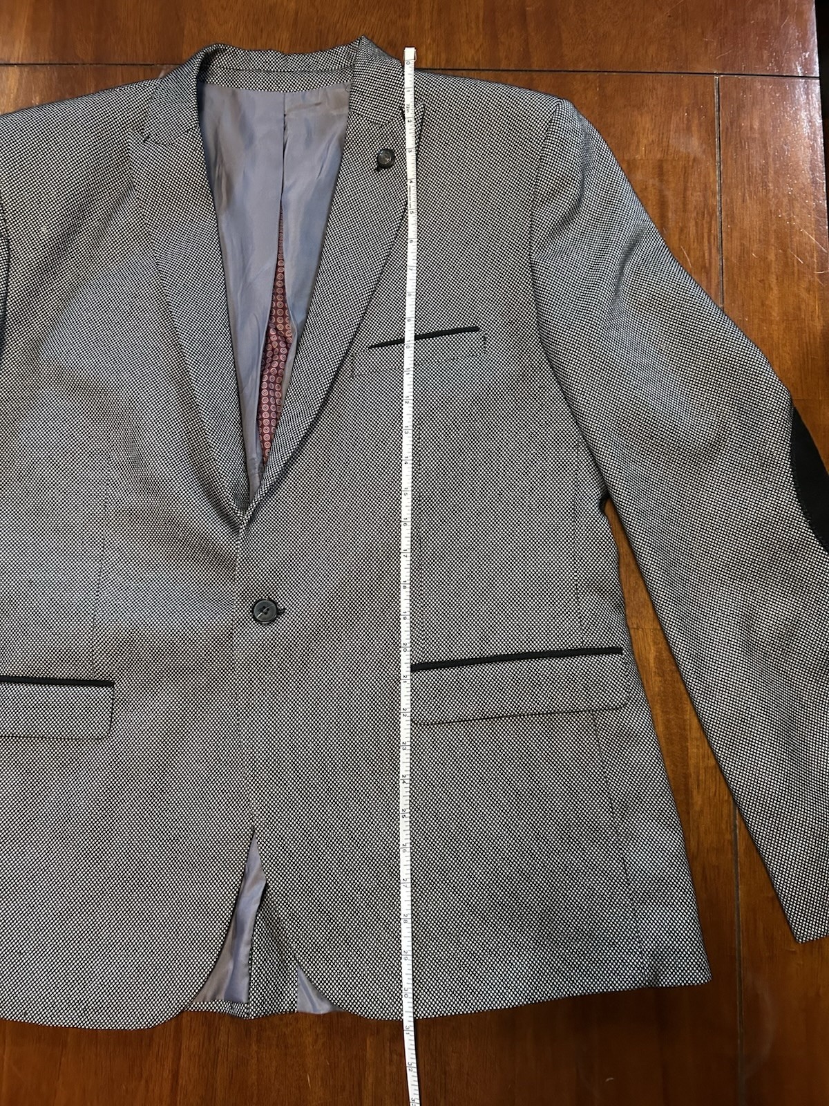 Rare Turkish Boutique Men’s Blazer 48R Nautical Crest Enameled Button