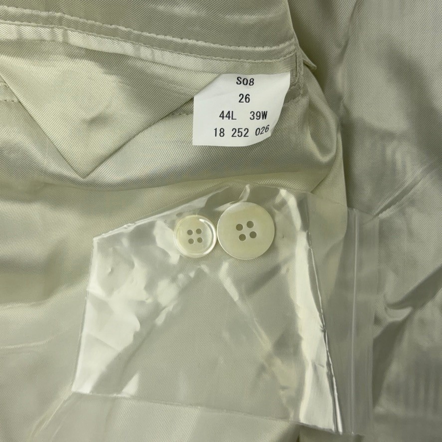 Brooks Brothers Suit Men 44L 39×30 Blue White Seersucker Pinstripe Cotton Summer