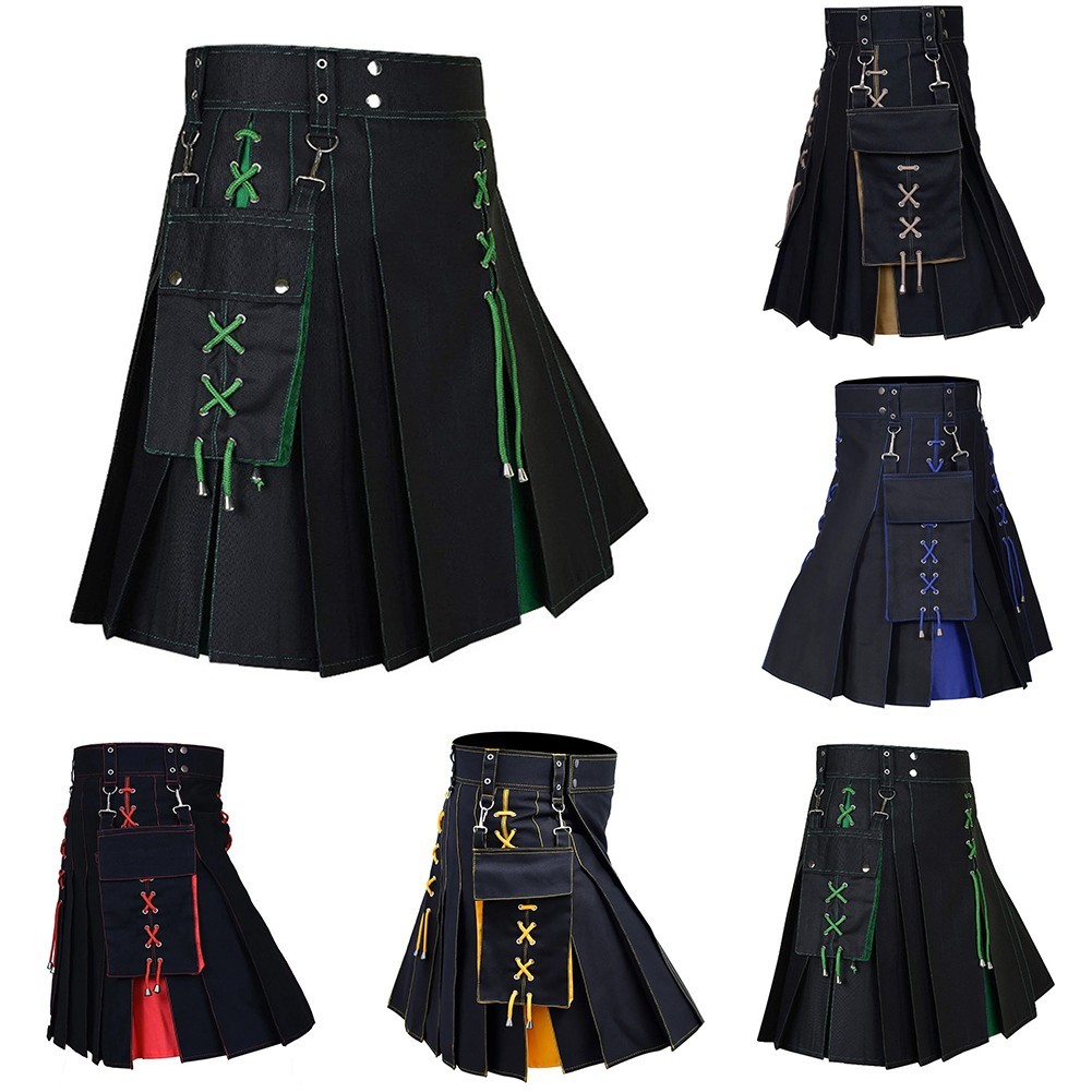 Men’s Skirt Scottish Dresses Festival Medieval Party All Seasons Short
