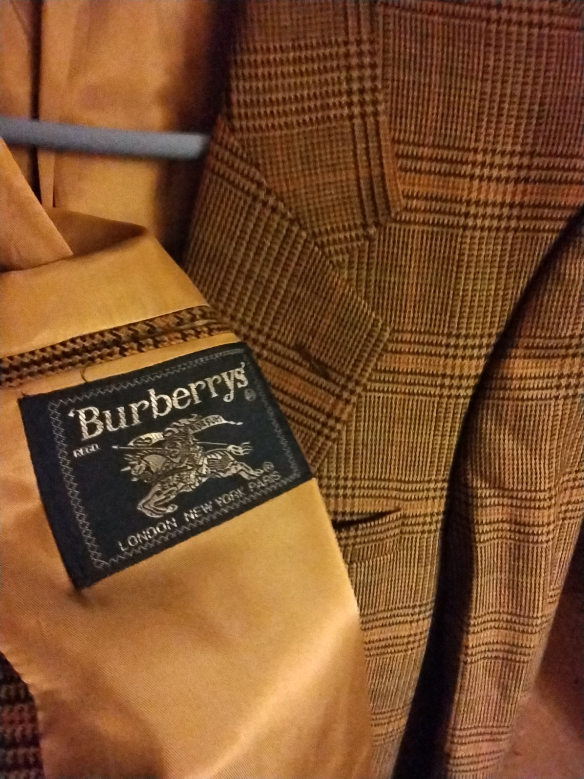 Burberry GENTLEMEN’S Wool Glen Plaid Blazer Men’s Size 42