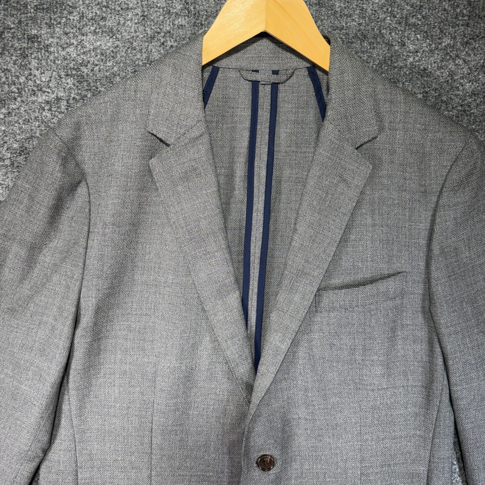 Bonobos Vitale Barberis Canonico Blazer Mens 40R Gray Wool Standard Fit Unlined