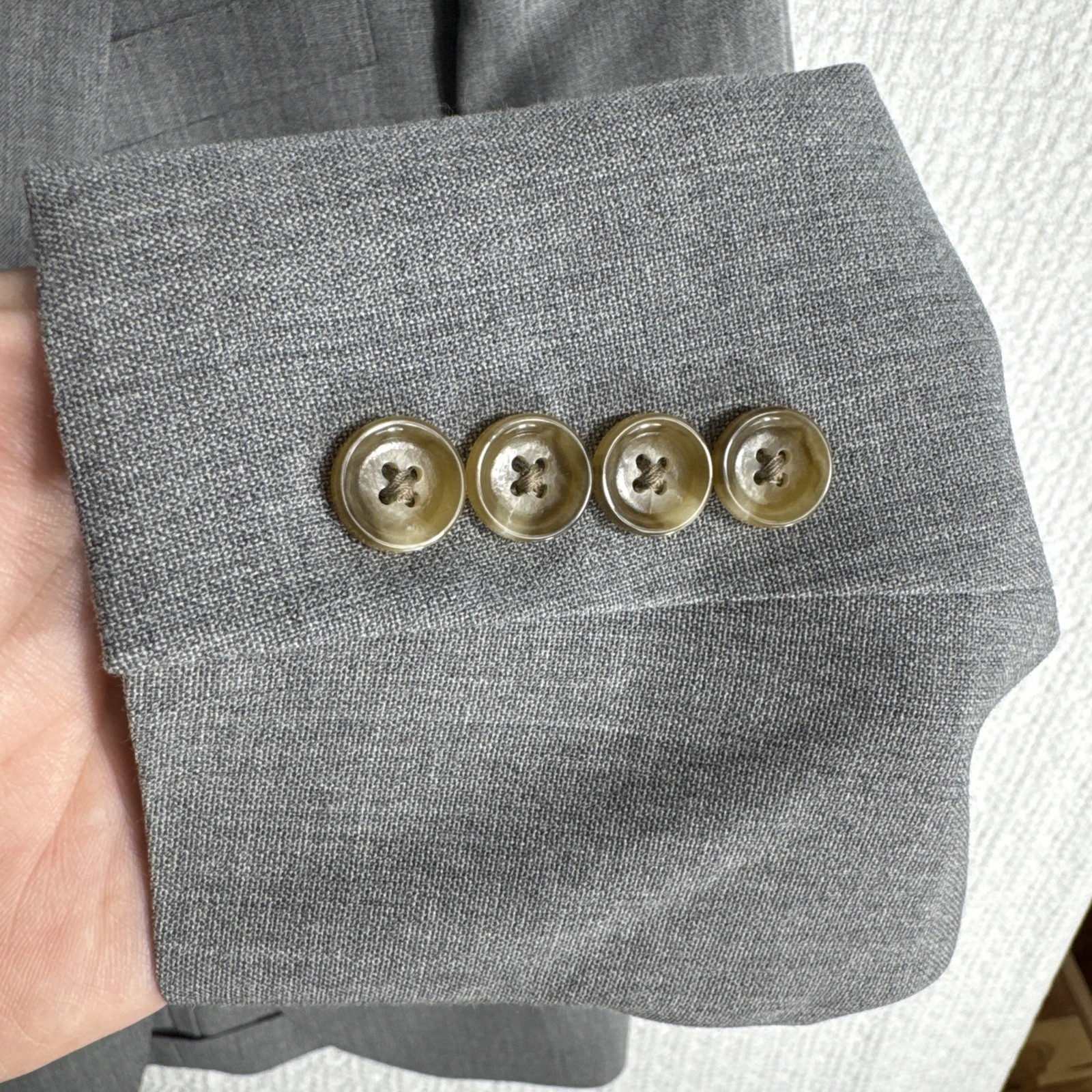 J Crew Ludlow 36S Slim Fit Gray Hopsack 2-Piece Suit 32×30 Tollegno 1900 Wool