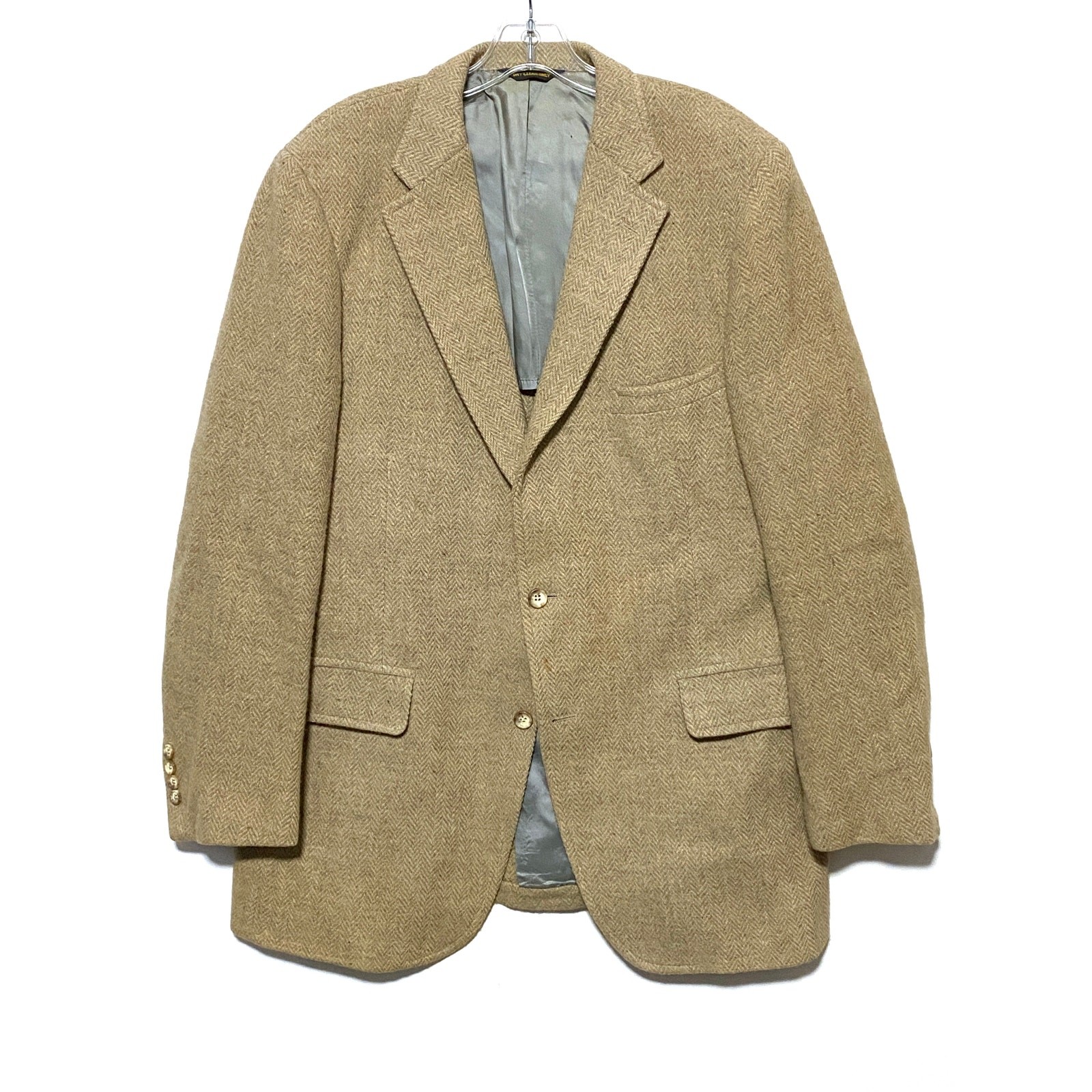 VTG Harris Tweed Jordan Marsh Scottish Wool Blazer Mens 43R Preppy Academia