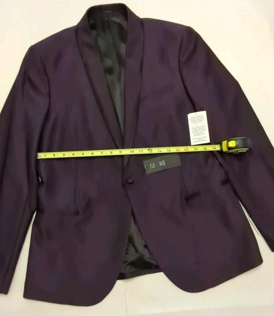 NEW J. Ferrar JF Men’s Slim Fit Sport Coat Jacket 44 REG Plum Purple Stretch