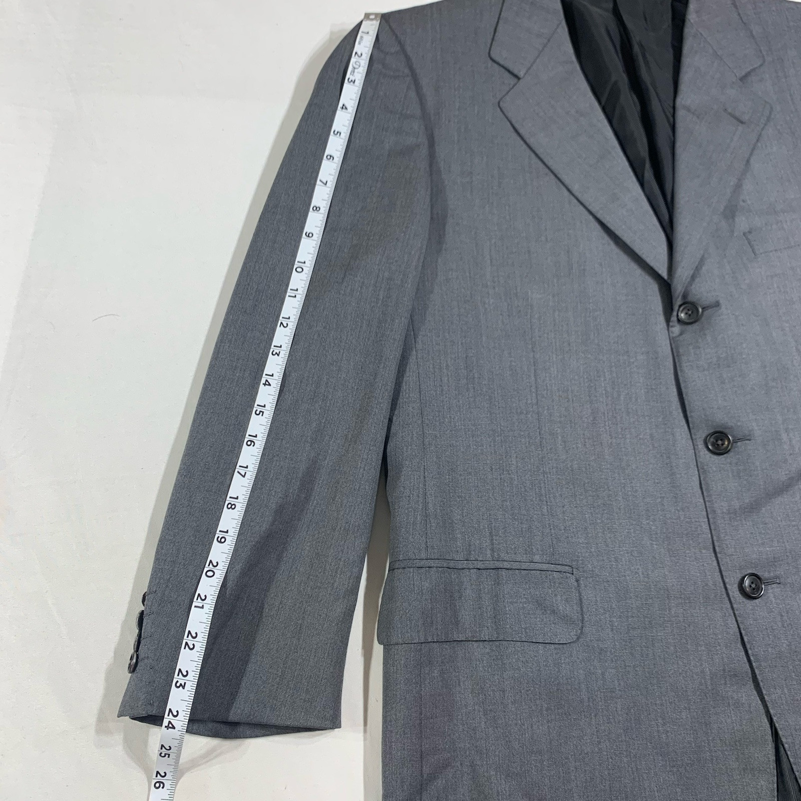 Ermenegildo Zegna Blazer Mens 46R Wool Sports Jacket 15 Milmil 15 Gray Vintage