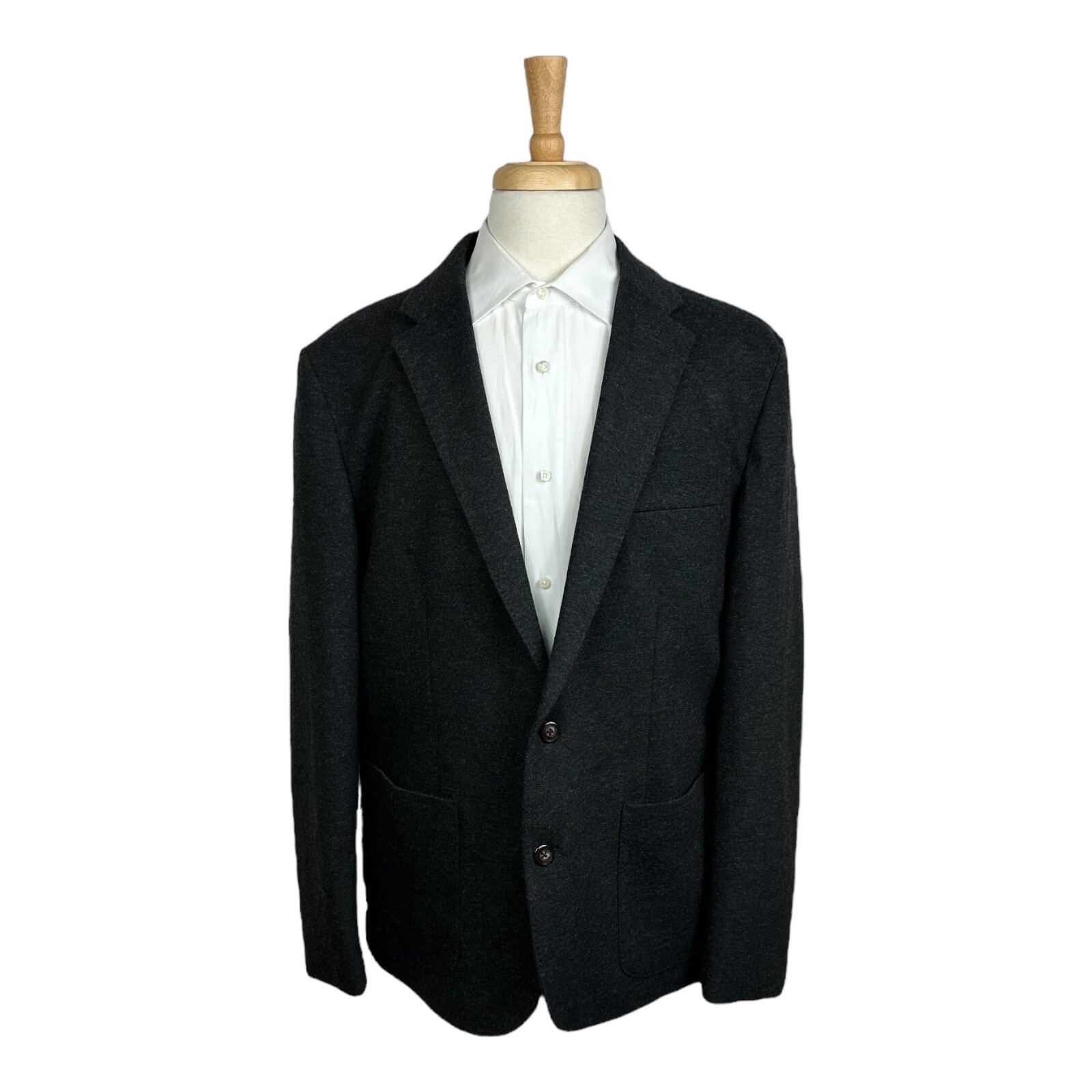 J.Crew Gray Unstructured Mens Wool Cotton Polyester Blend Blazer Size XL NWT