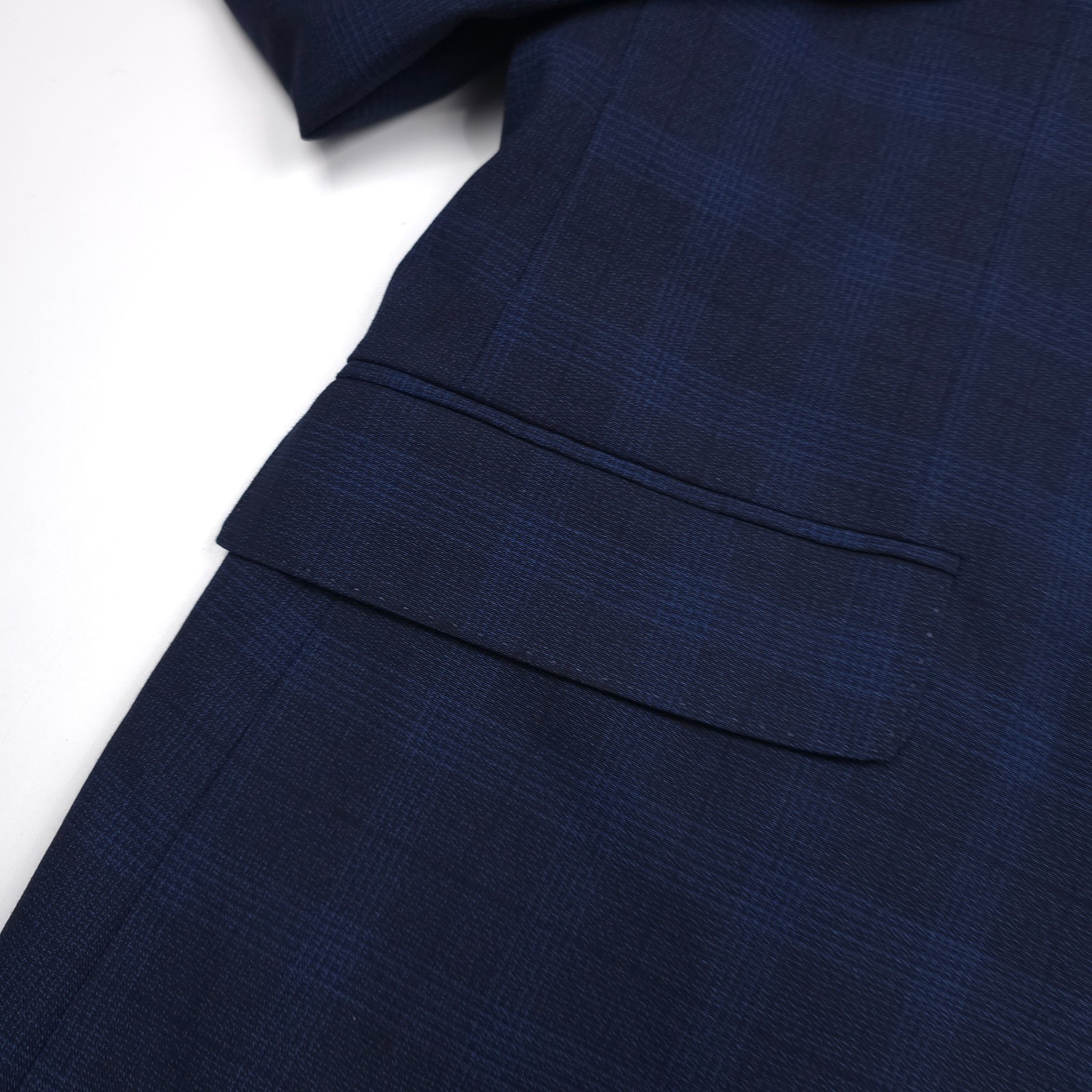Tailorbyrd Signature Sport Coat Mens Size 46R Navy Blue Glen Plaid Blazer Jacket