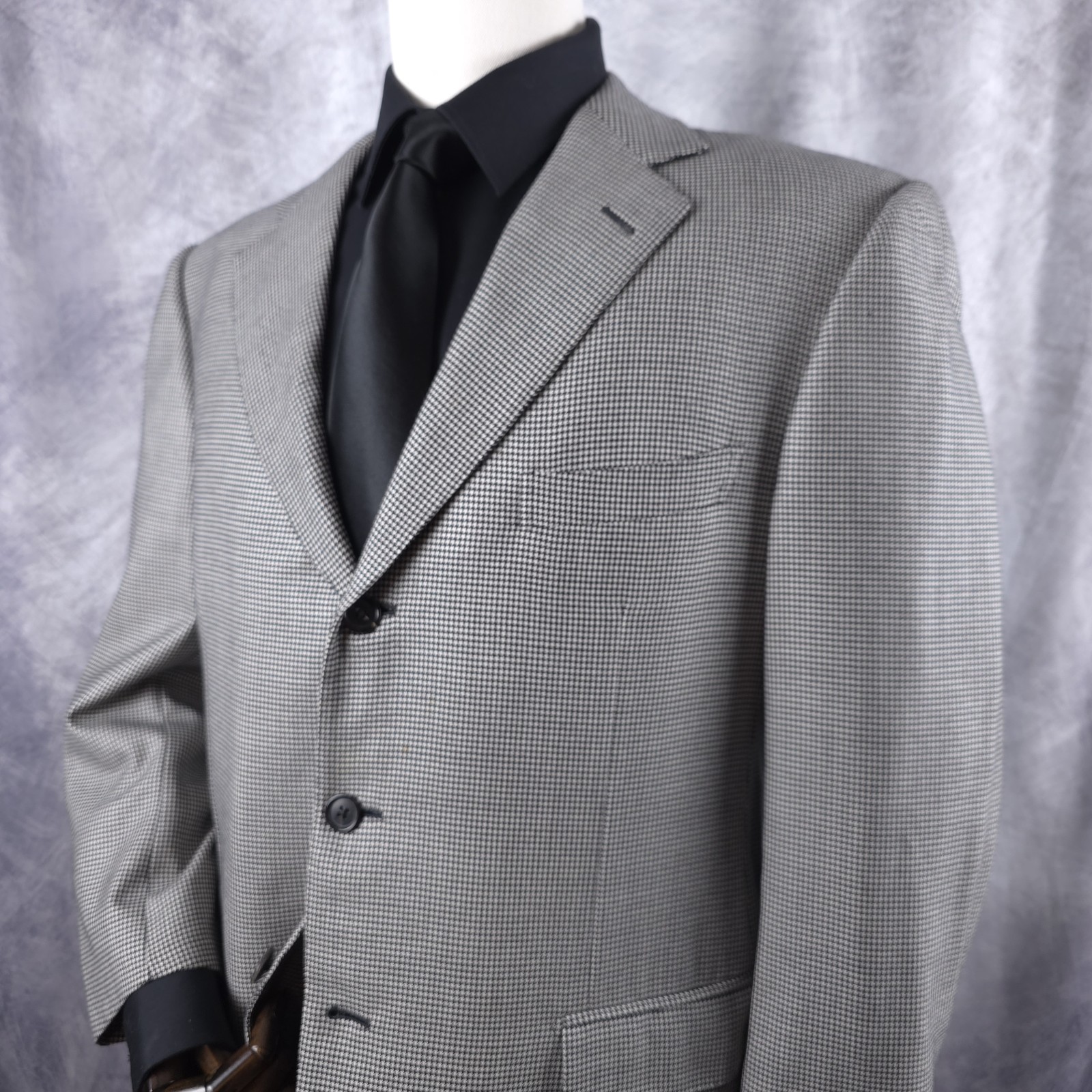 Ermenegildo Zegna Houndstooth Blazer Mens 52 / US 42 Wool 15 MilMil 15 Jacket