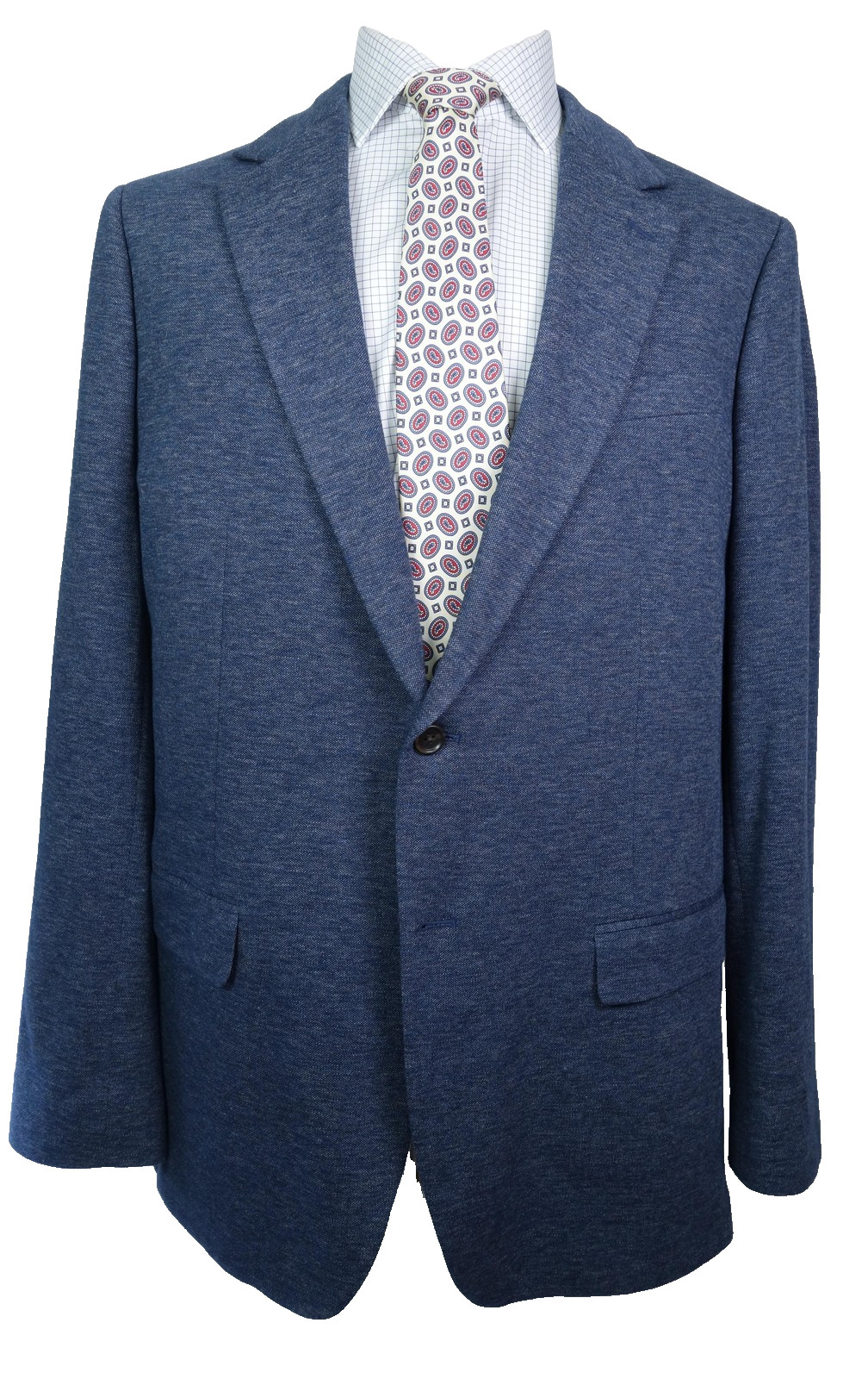 Bonobos Sport Coat Mens 48L Blue Jersey Knit Slim Fit Blazer Jacket Casual